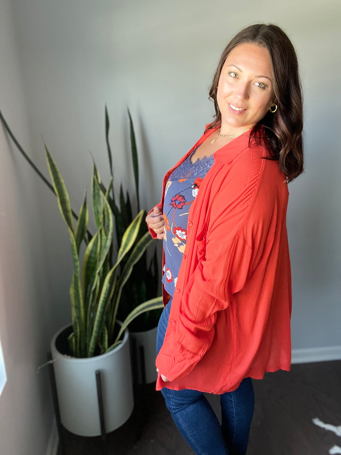 Not So Subtle Button Down Top