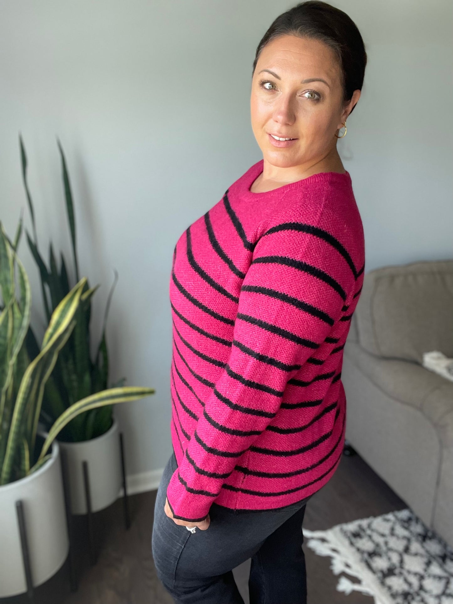 Are We There Yet? Striped Sweater