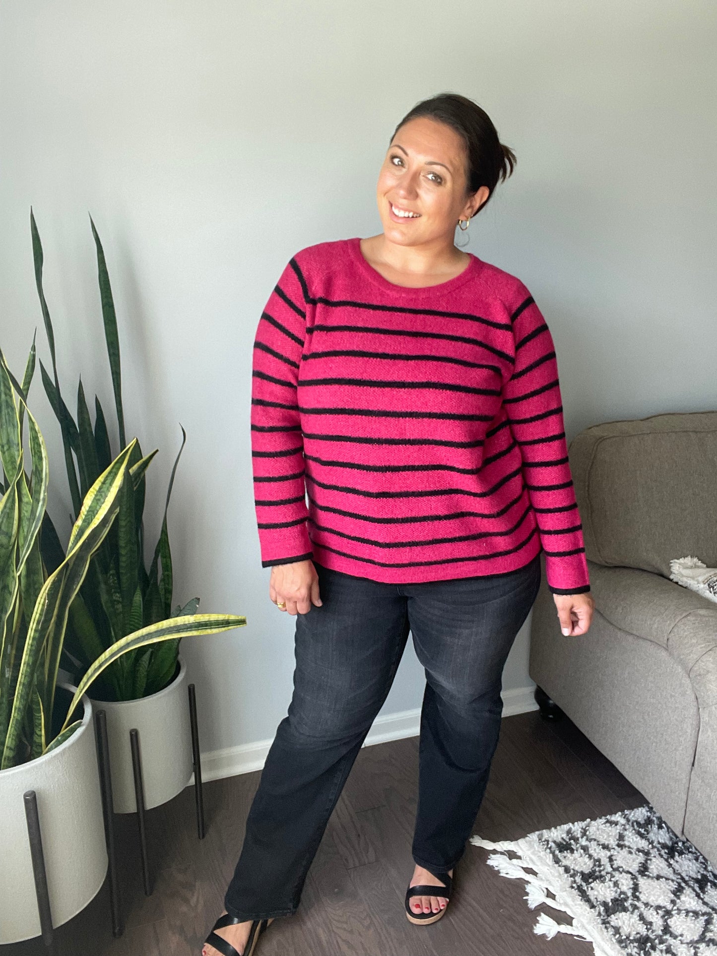 Are We There Yet? Striped Sweater