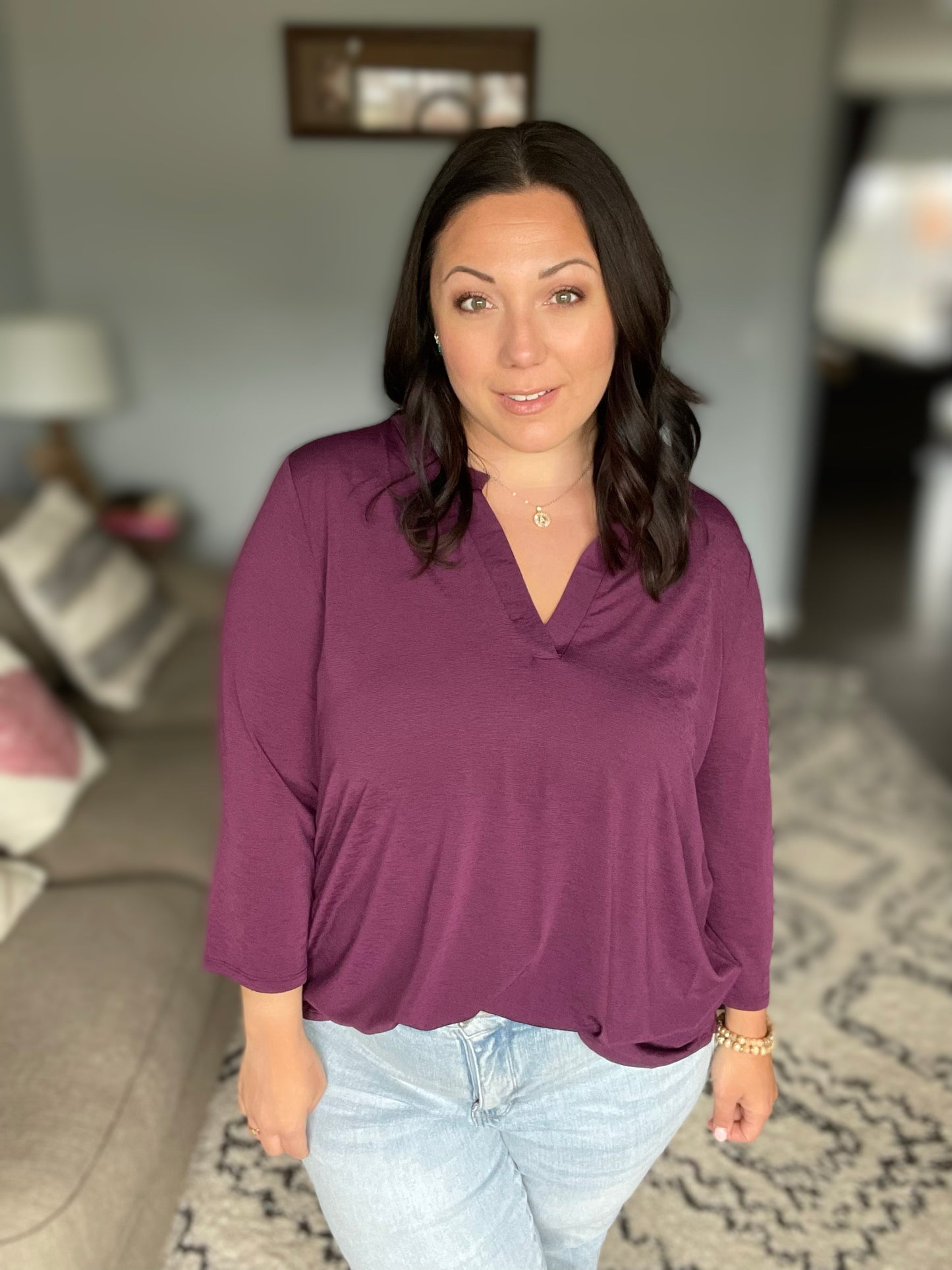 So Outstanding Top in Plum