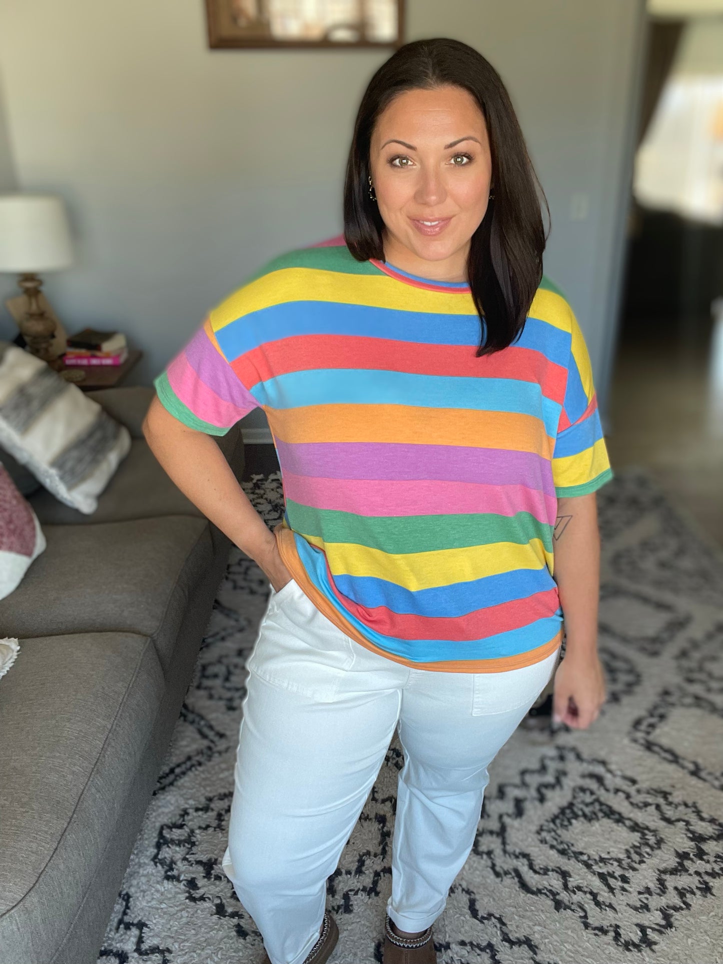 Charlene High Rise Jogger in Ecru