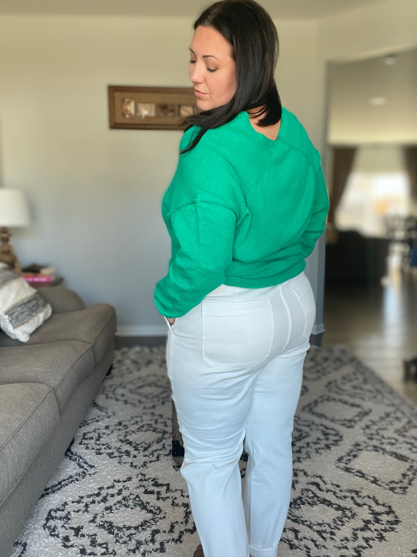 Charlene High Rise Jogger in Ecru