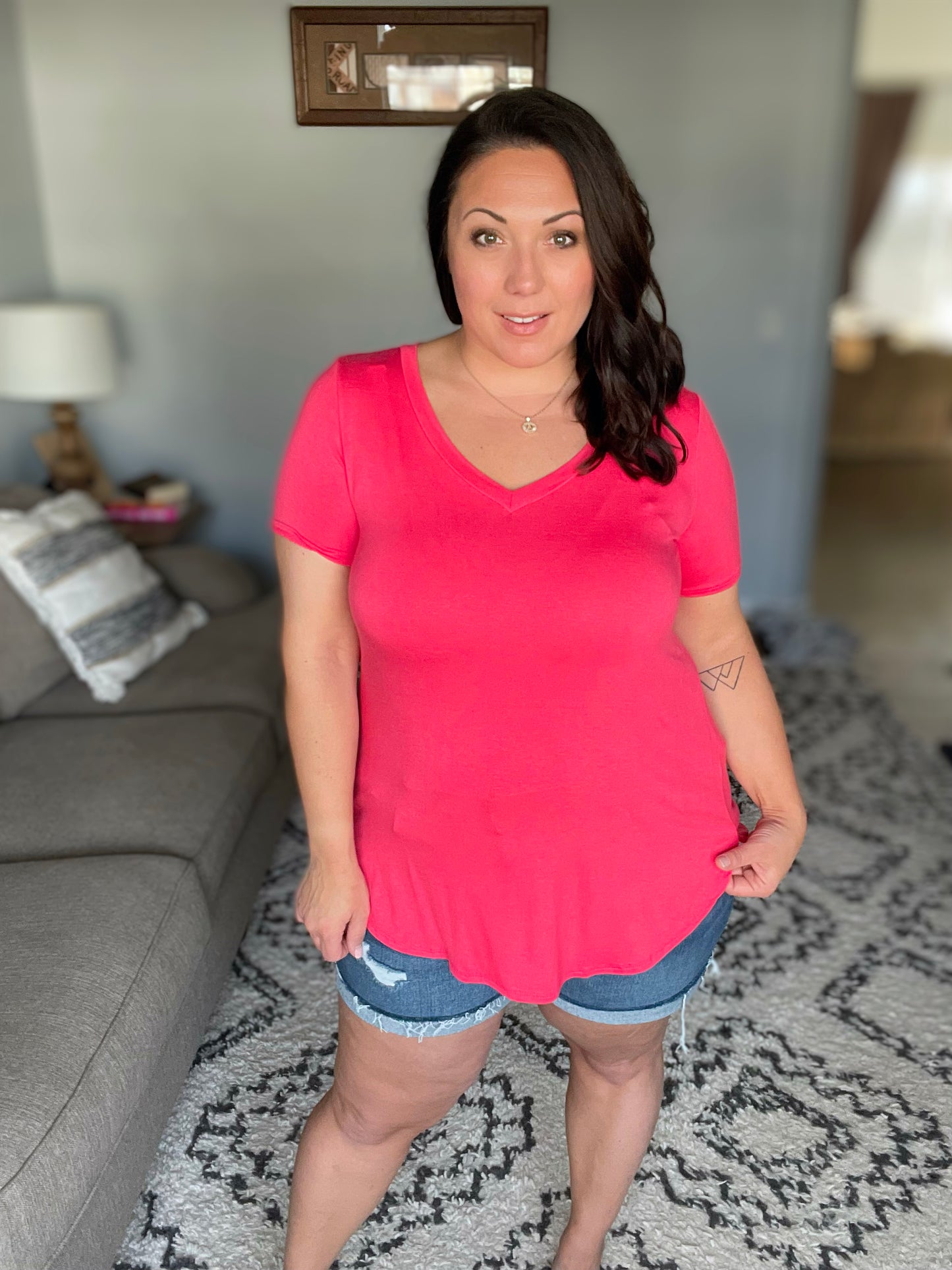 Back to the Basics Top in Watermelon