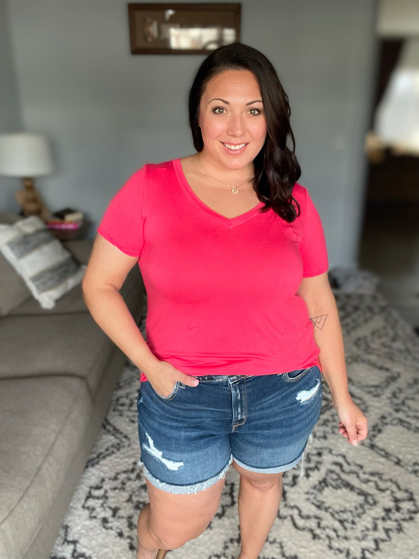 Back to the Basics Top in Watermelon