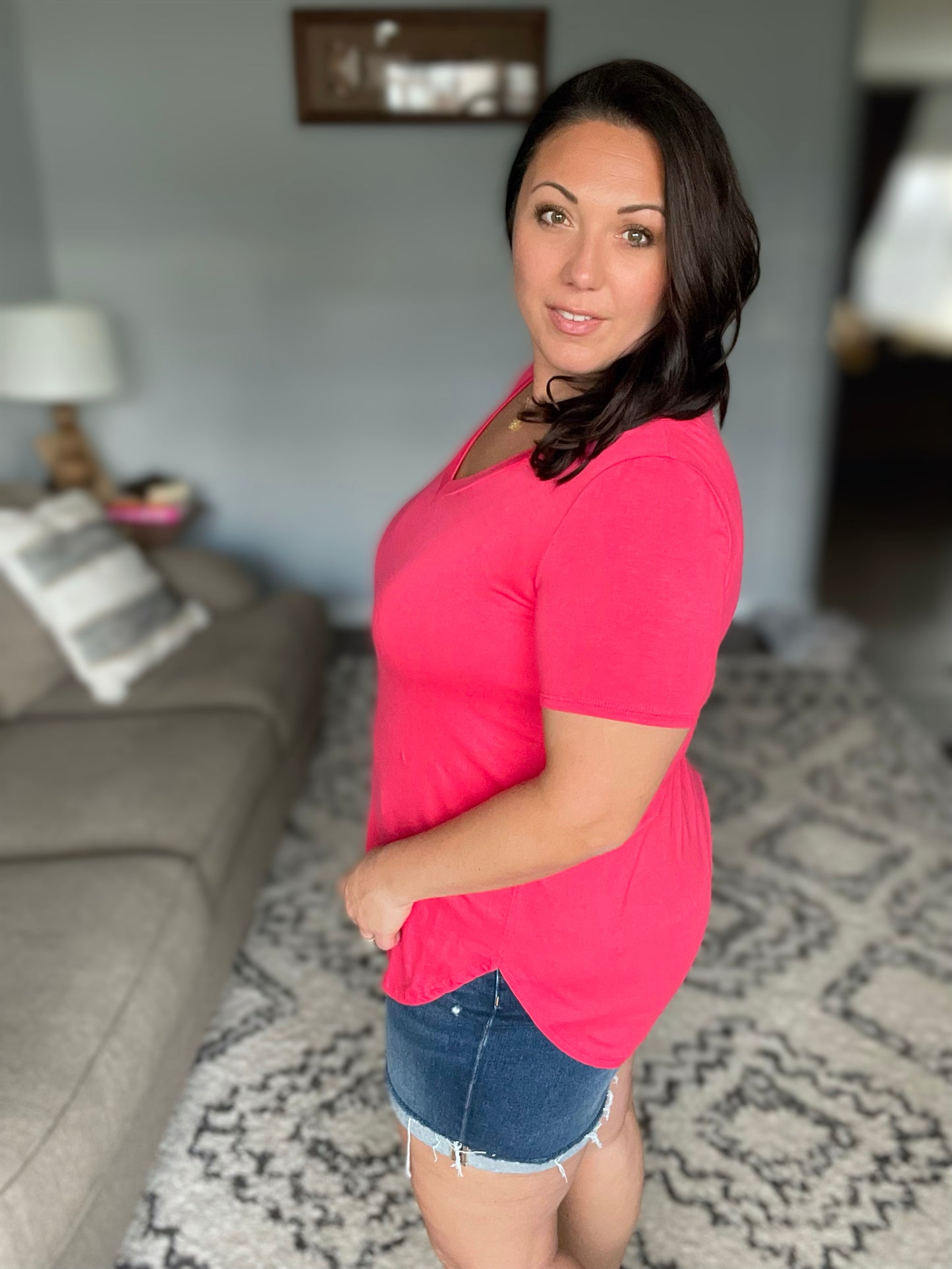 Back to the Basics Top in Watermelon