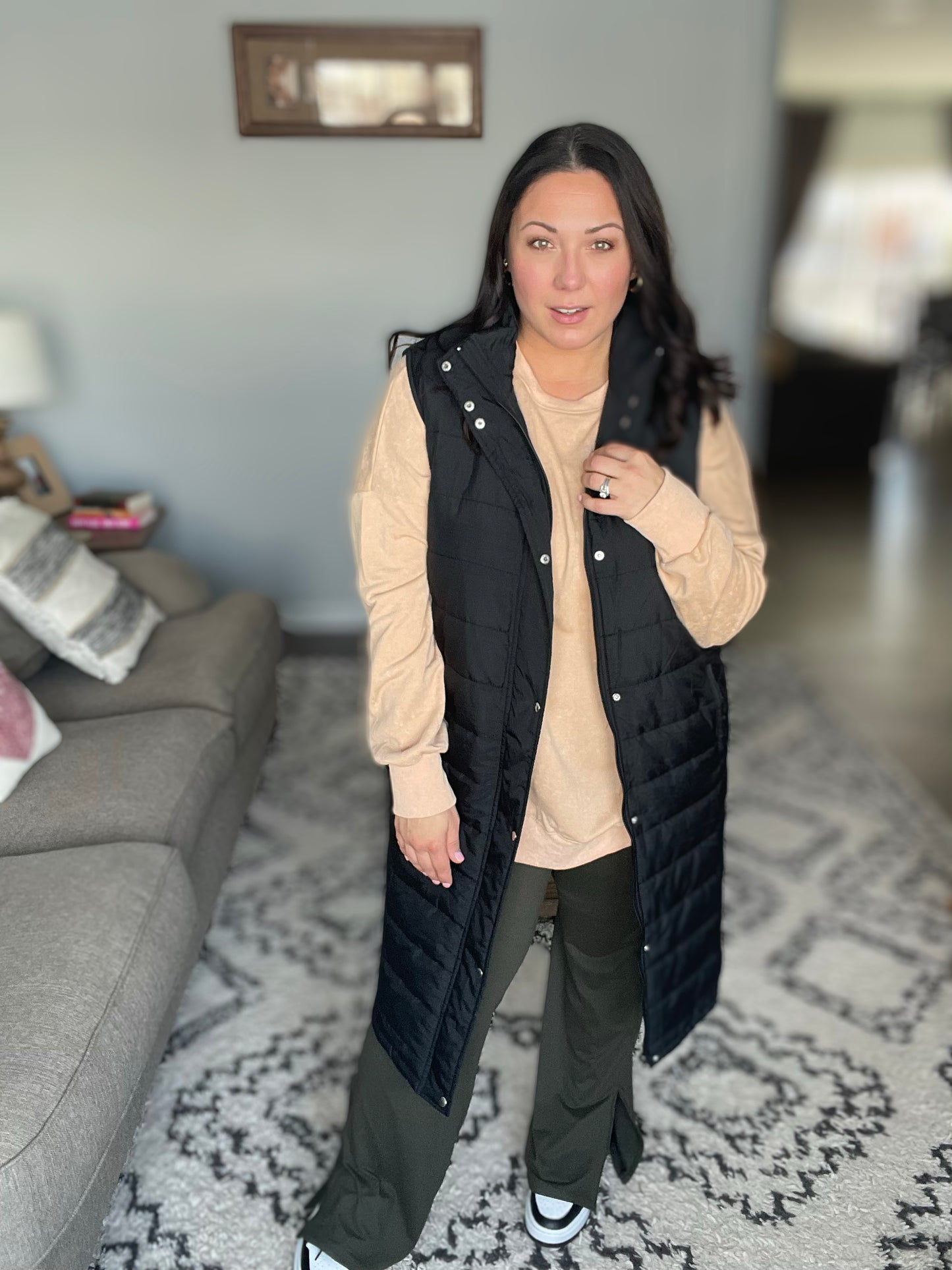 On the Move V Front Flare Leggings in Olive