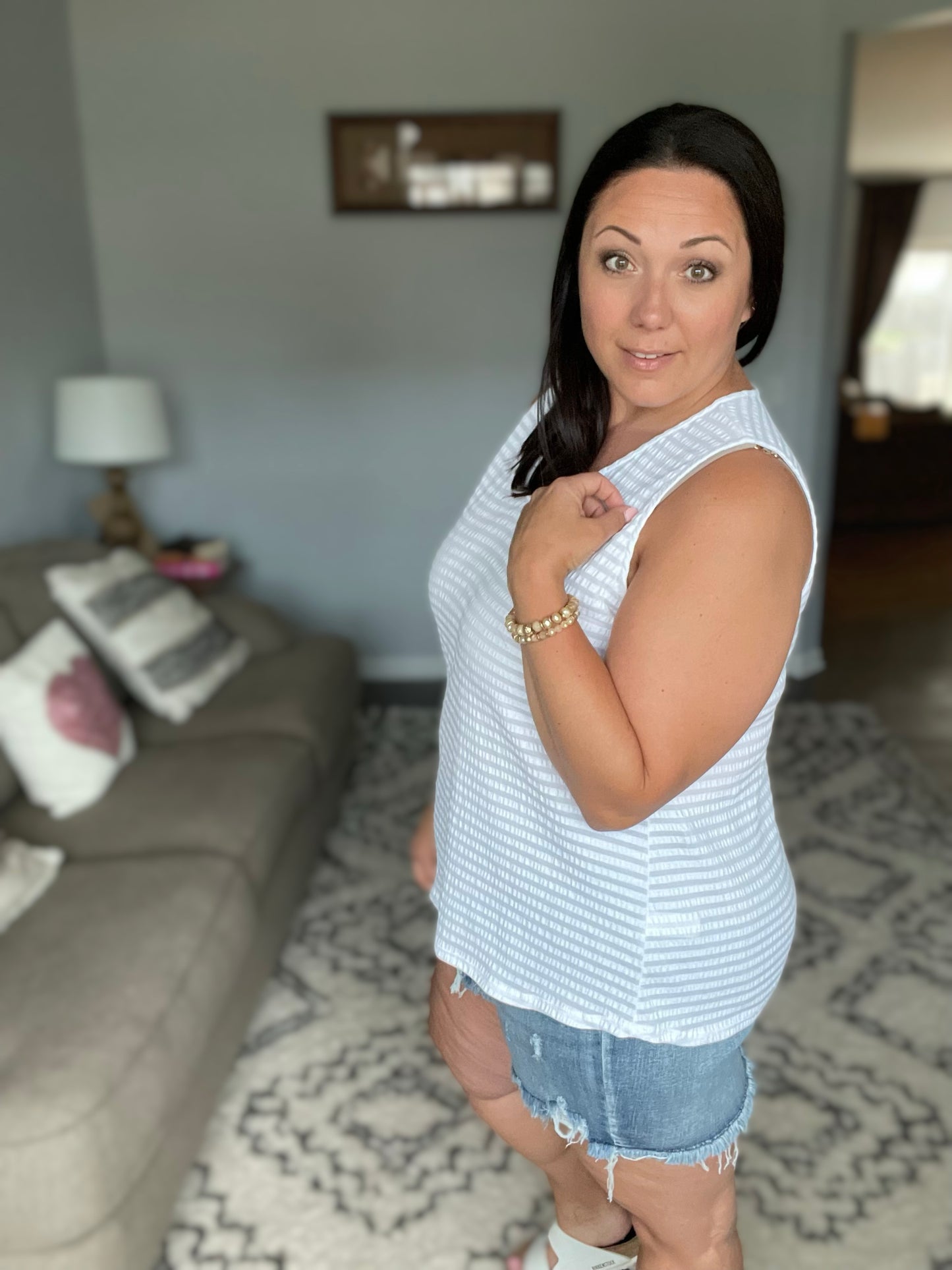 Callie High Rise Adjustable Button Cutoff Shorts