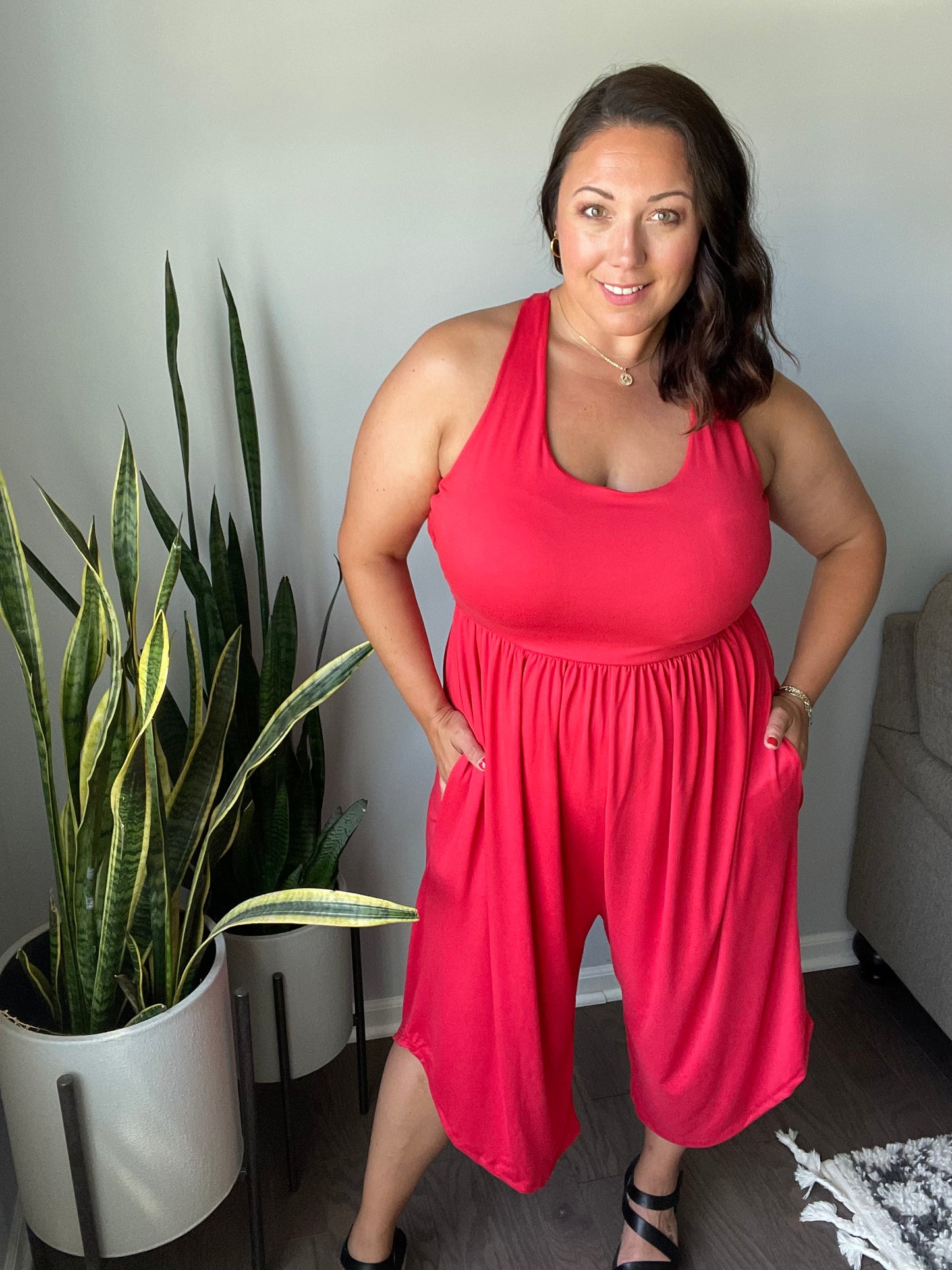 Good Idea Jumpsuit in Red