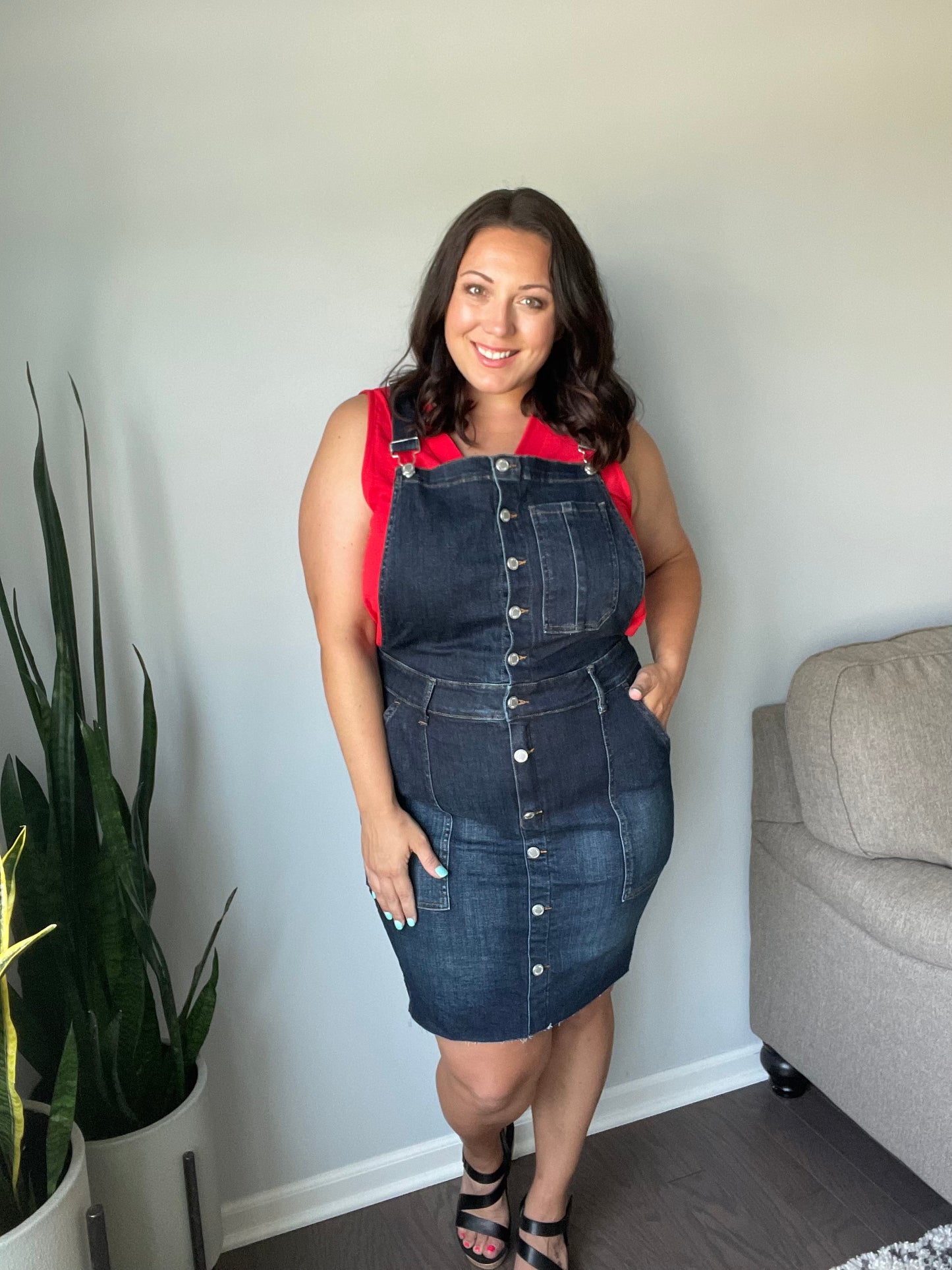 Agnes Denim Overall Dress
