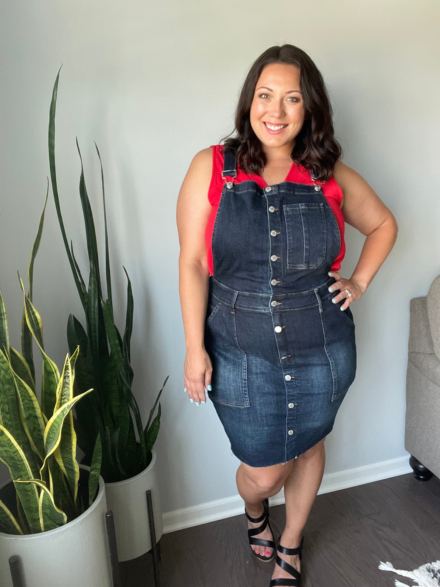 Agnes Denim Overall Dress