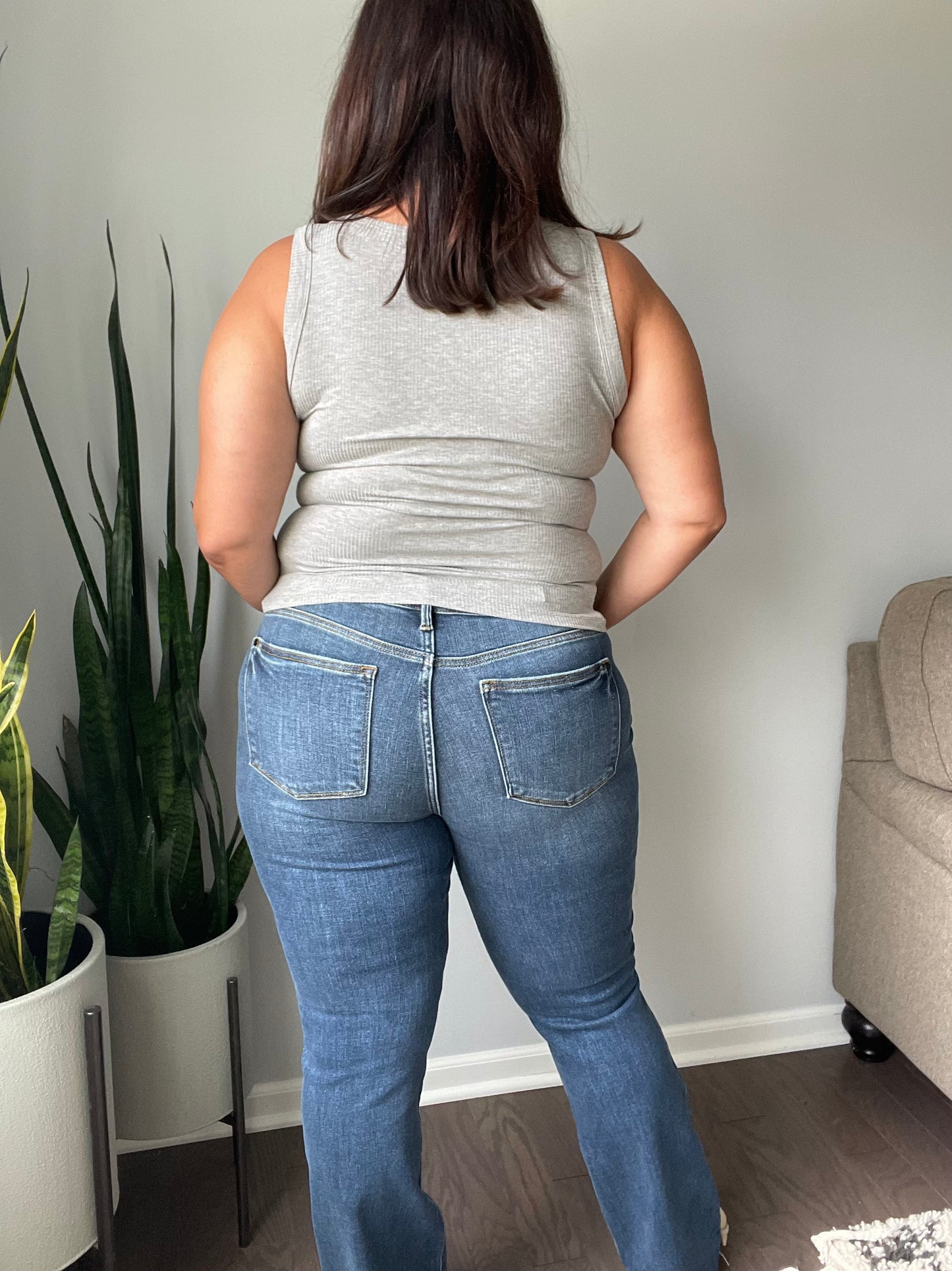 Just One More Ribbed Tank in Heather Grey