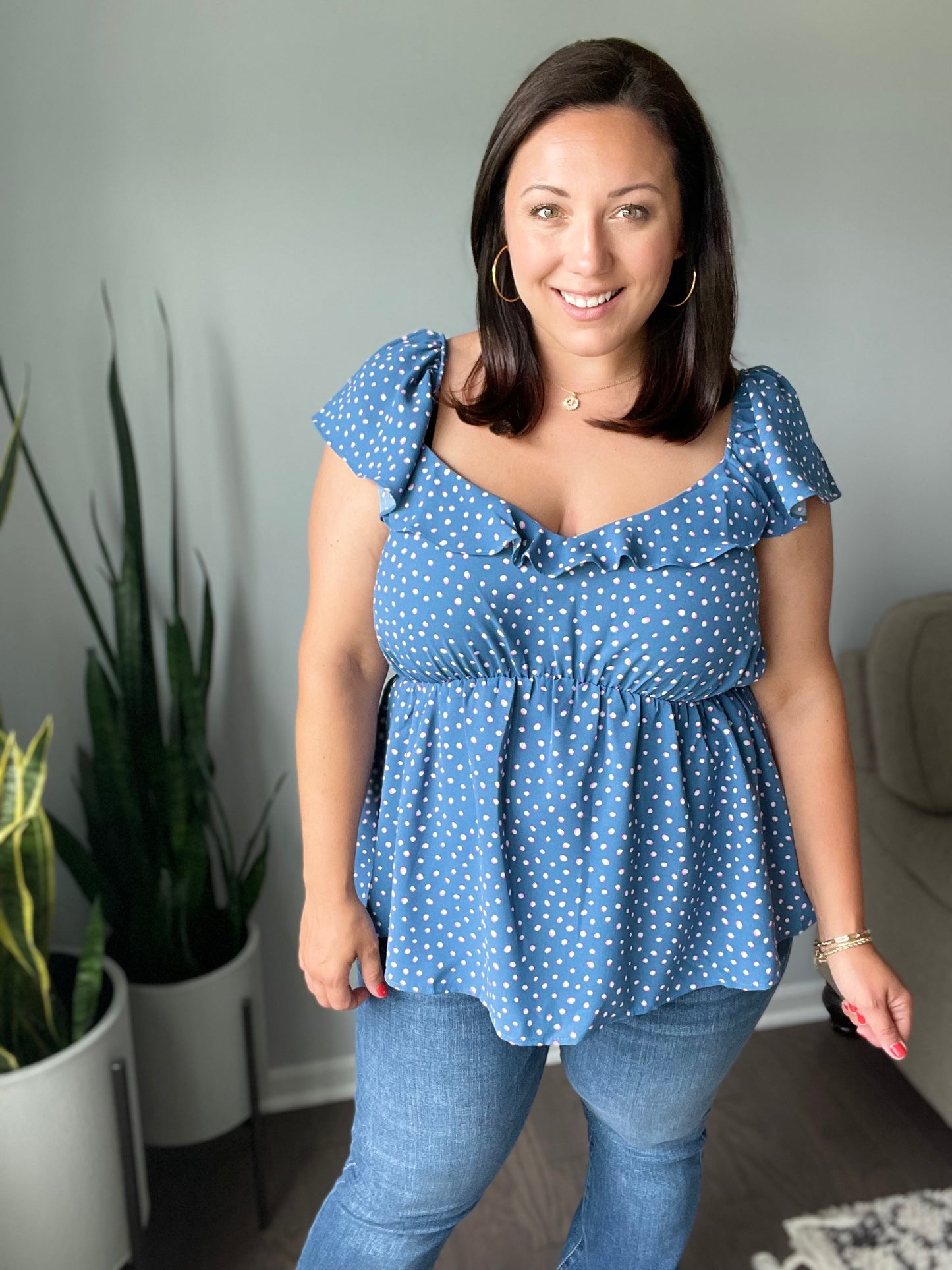 Connect the Dots Peplum Blouse