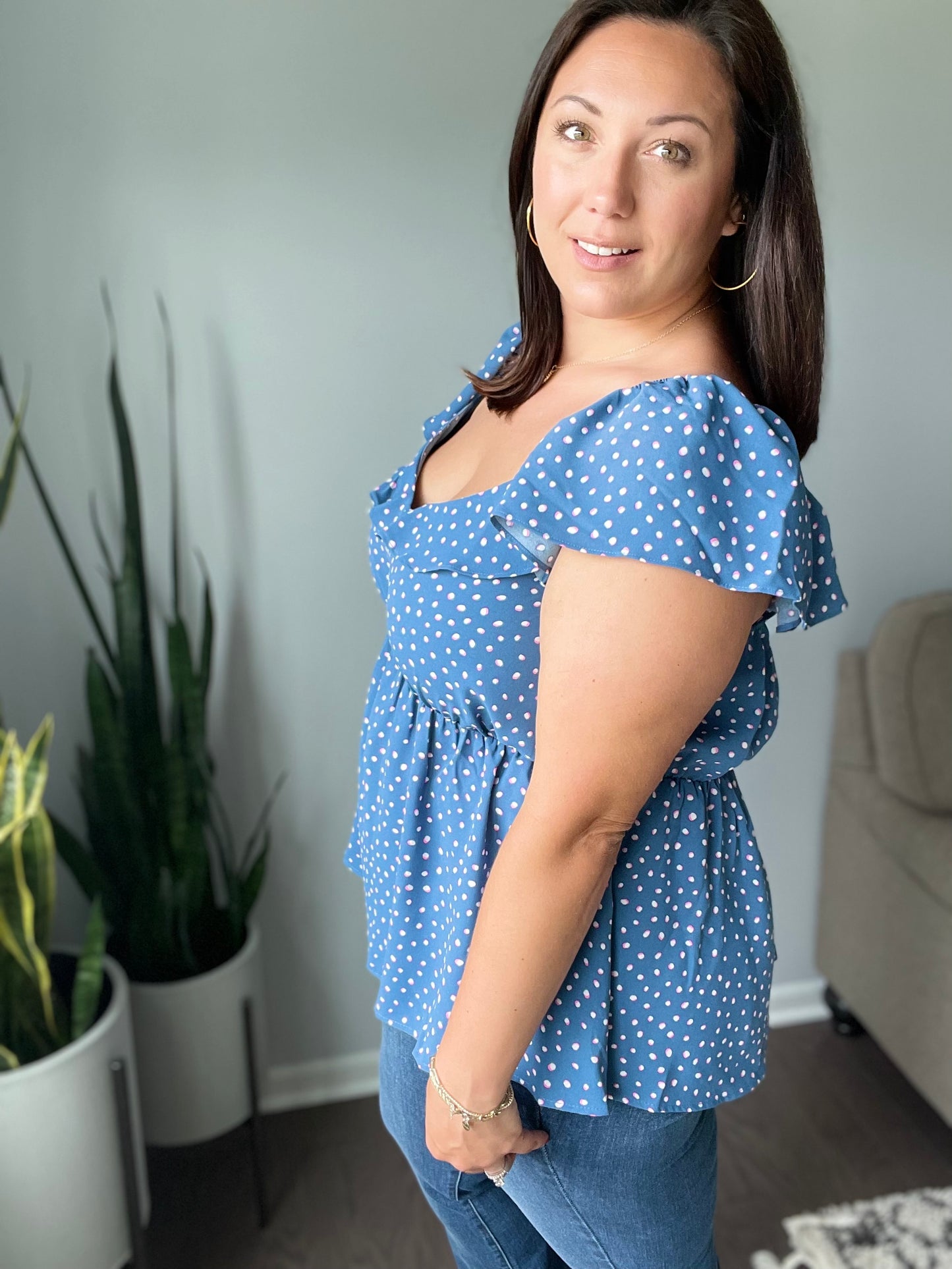 Connect the Dots Peplum Blouse