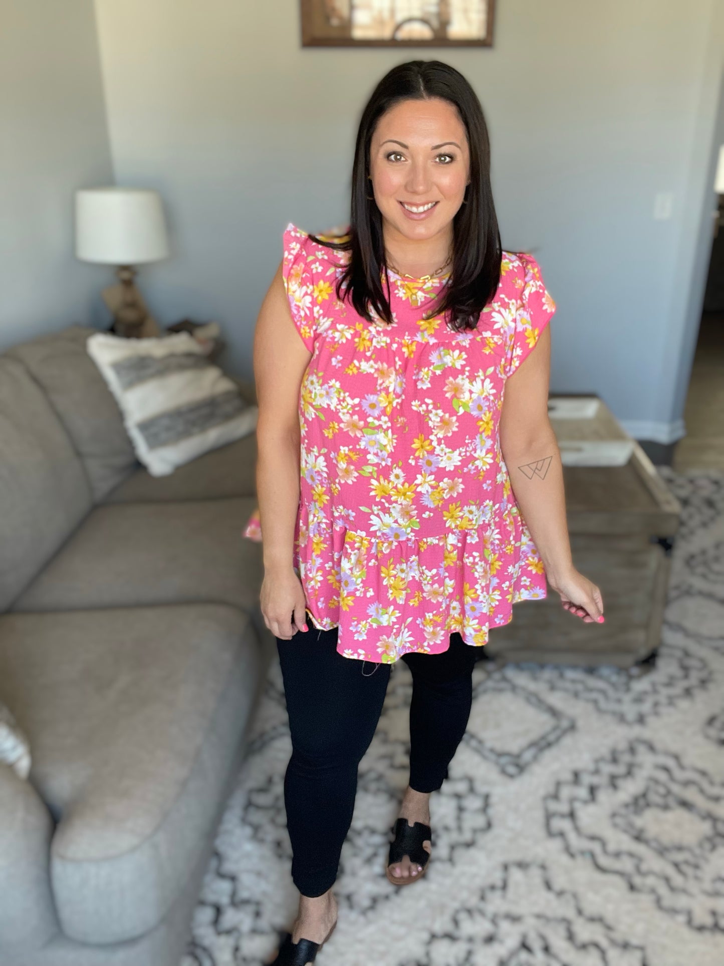 Understanding the Assignment Floral Babydoll Top in Pink