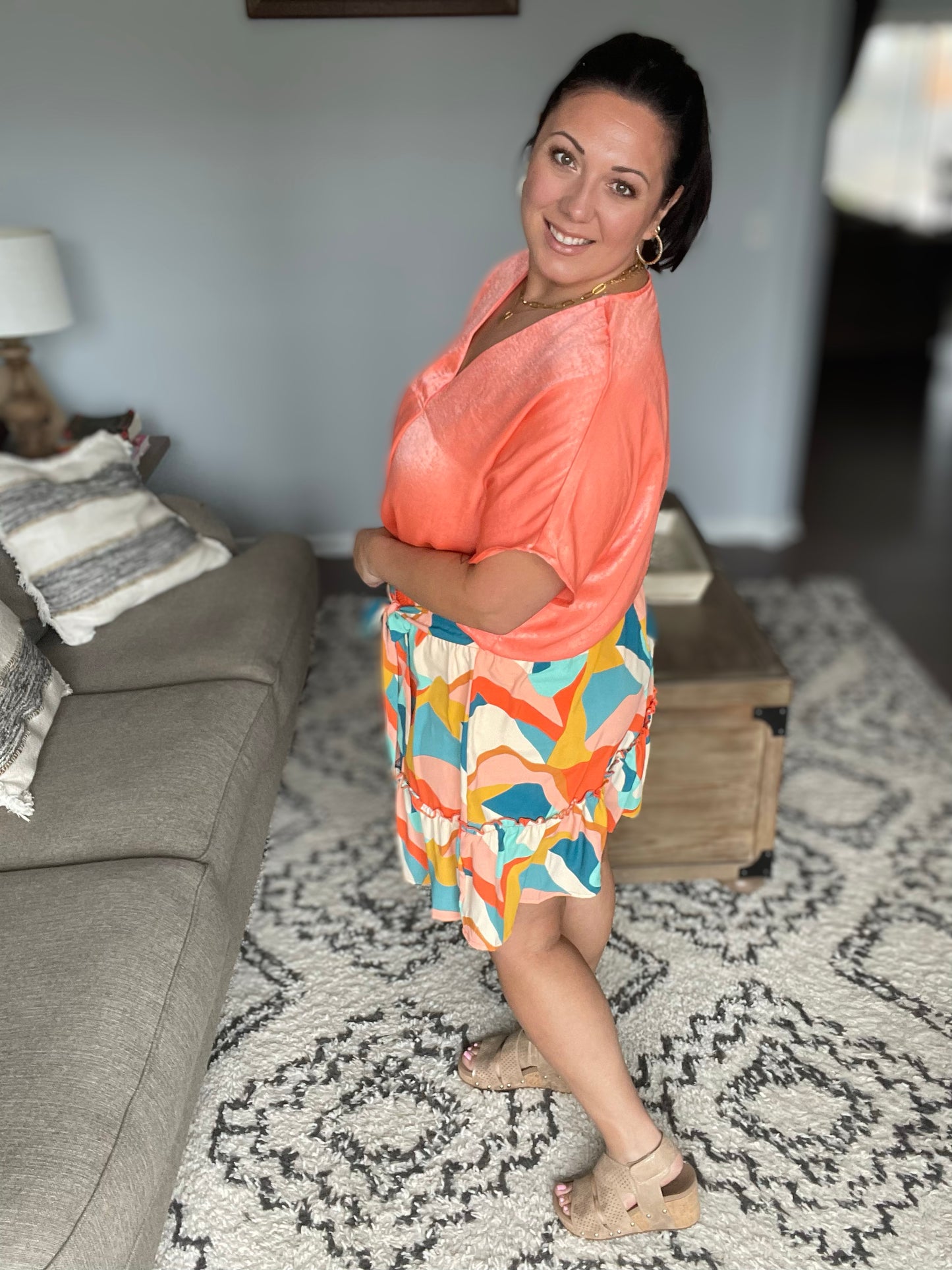 They Can't Help but Stare Tiered Mini Skirt