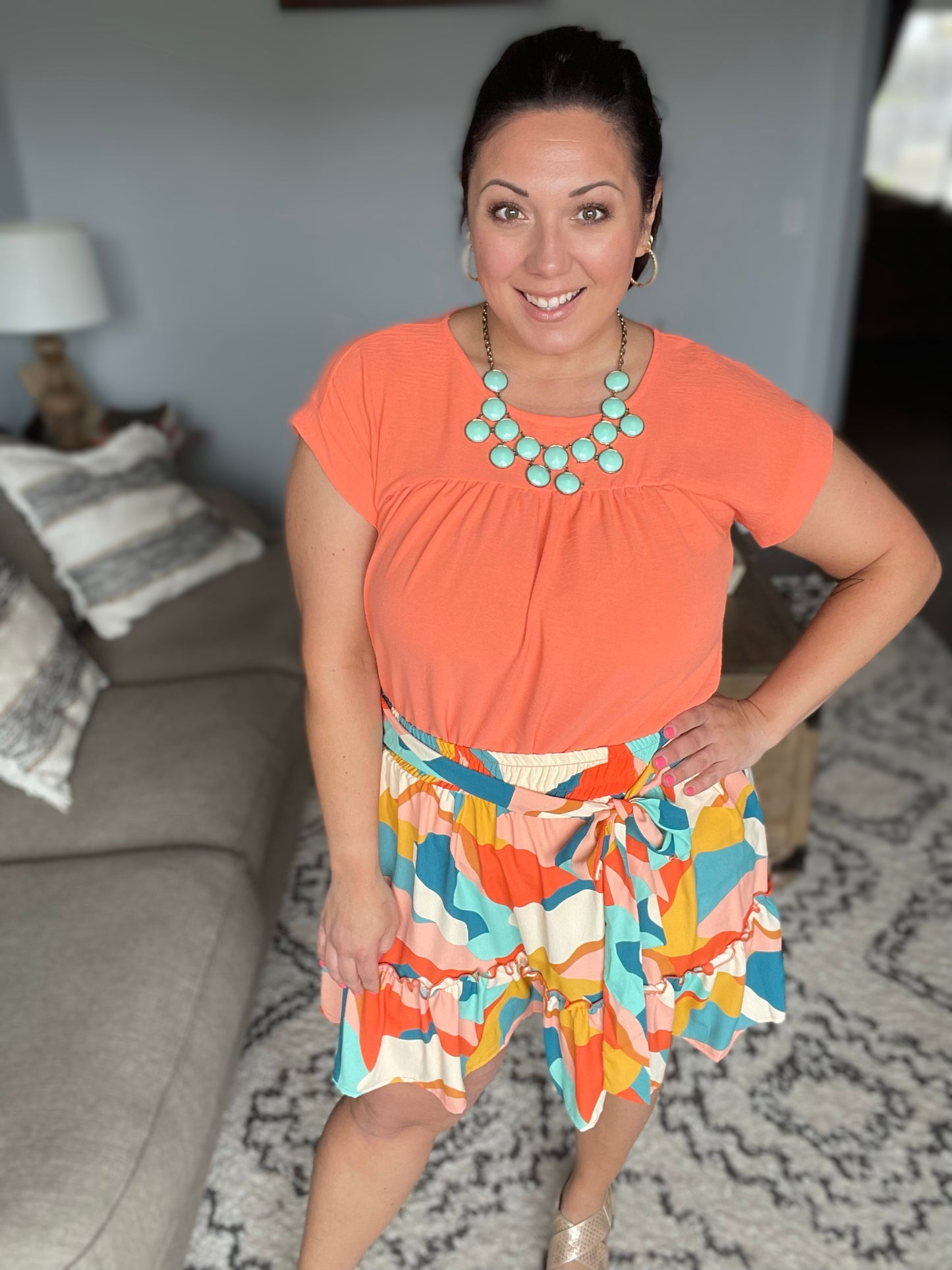 They Can't Help but Stare Tiered Mini Skirt