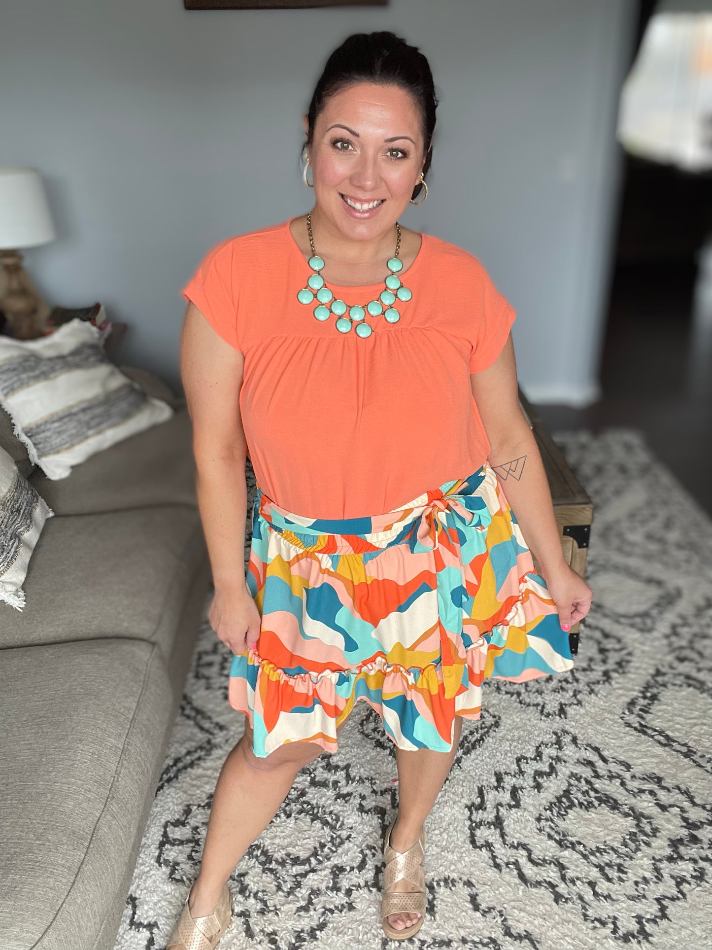 They Can't Help but Stare Tiered Mini Skirt