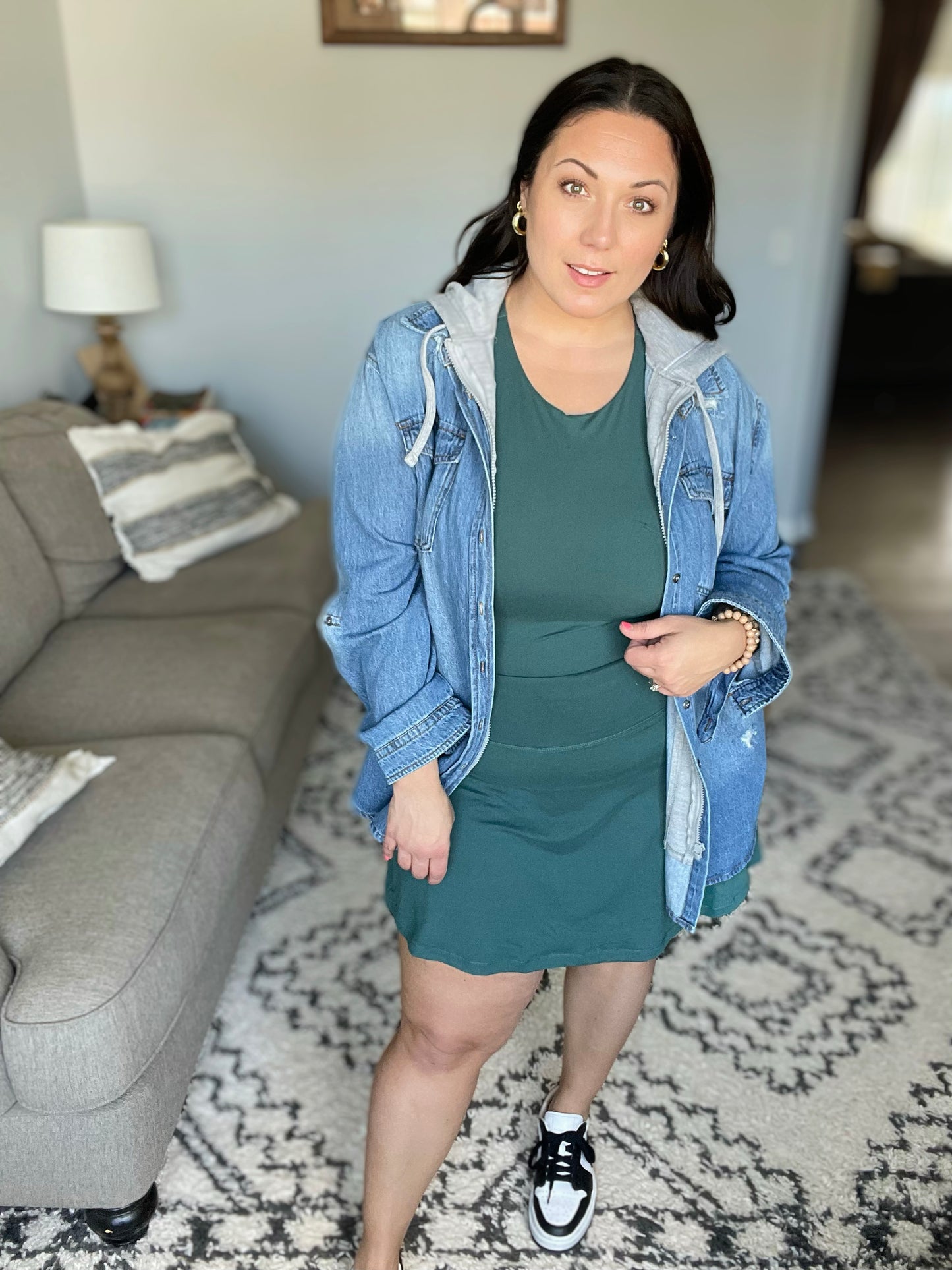 Get Moving Racer Back Crop Tank in Everglade Green