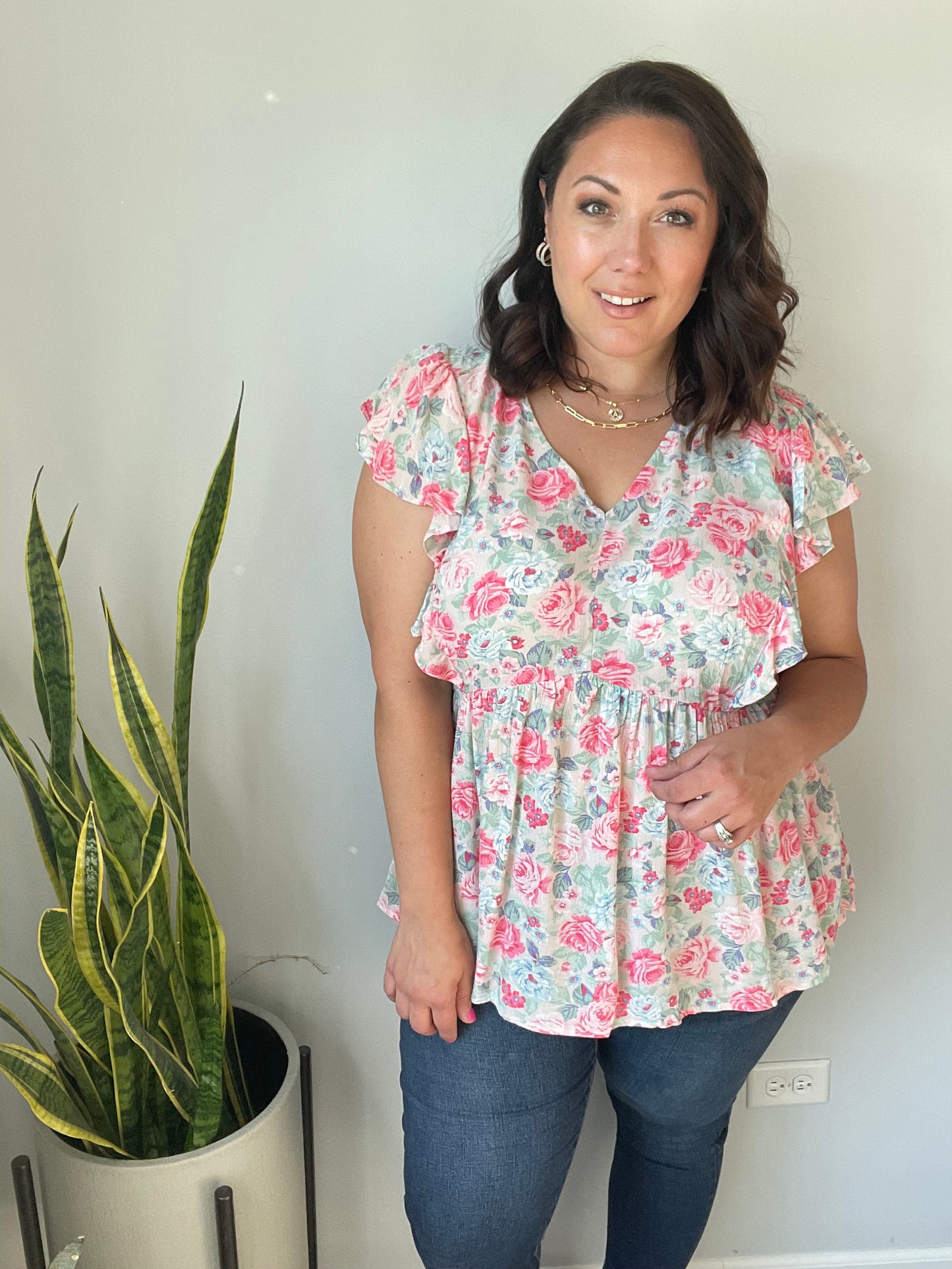 Morning Meadow Floral Top