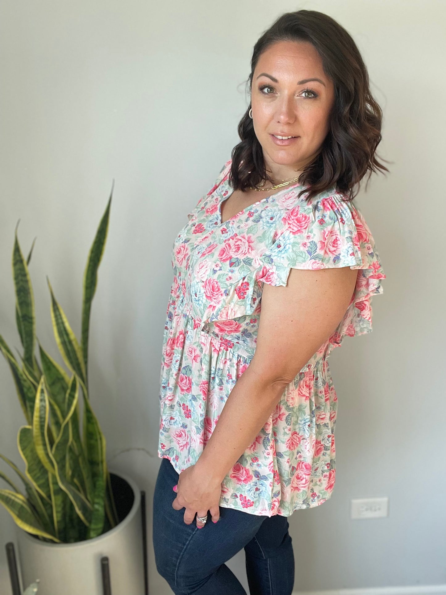 Morning Meadow Floral Top
