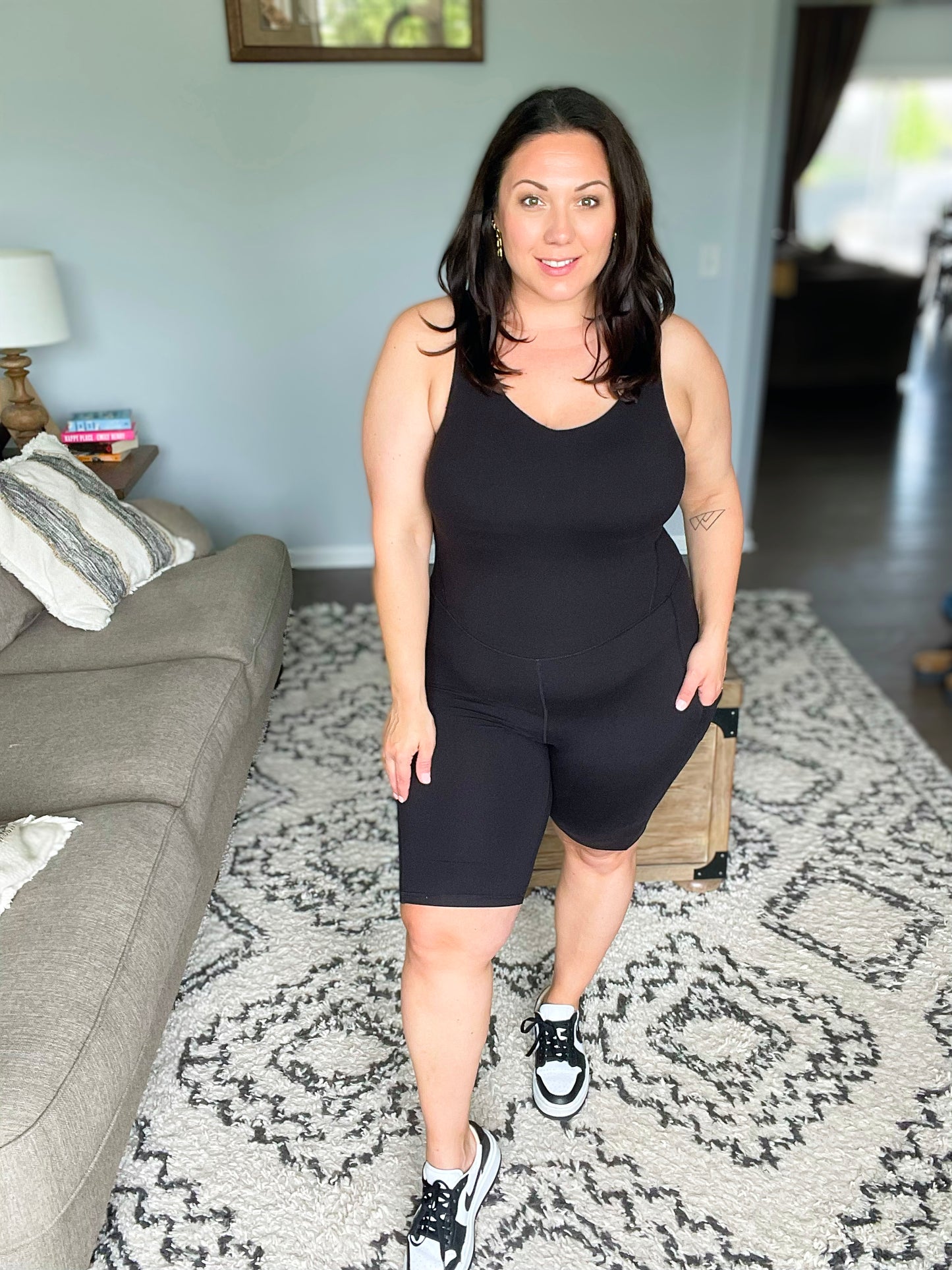 Sun Salutations Body Suit in Black