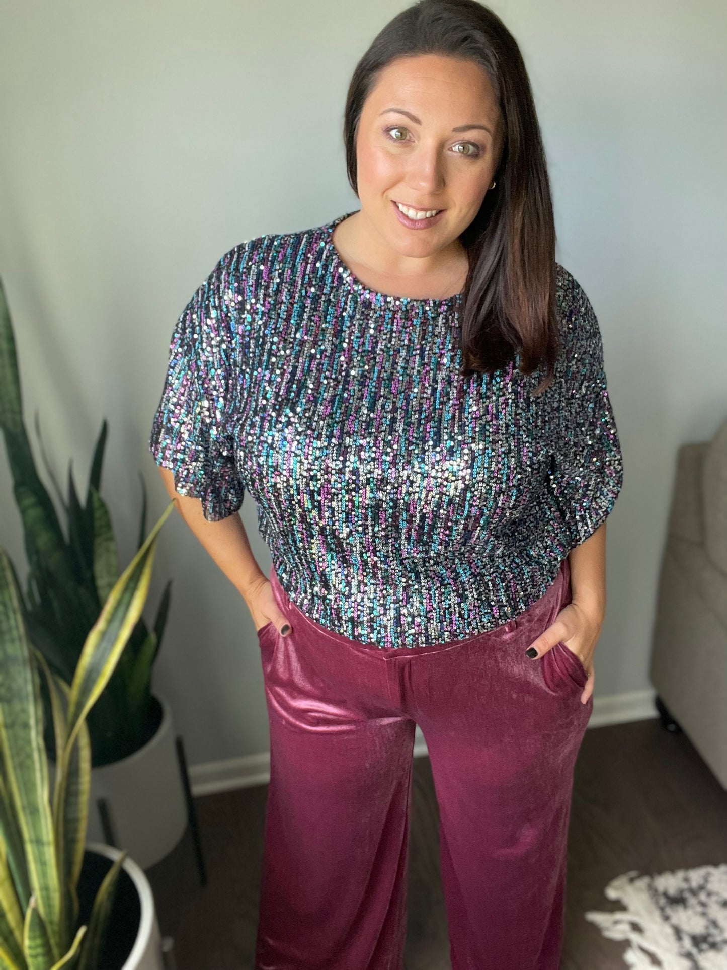 Sugar Plum Fairy Sequin Top