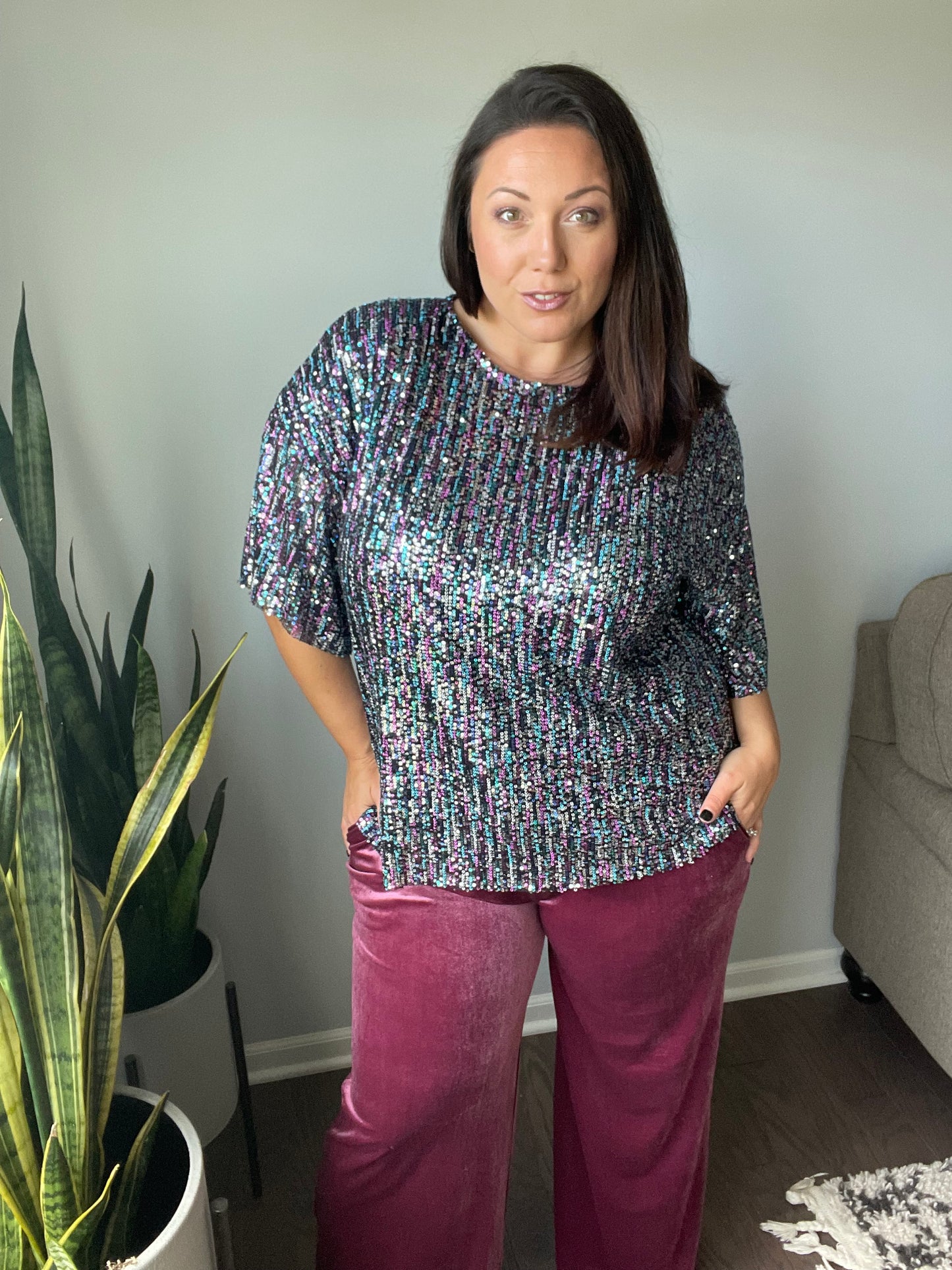 Sugar Plum Fairy Sequin Top