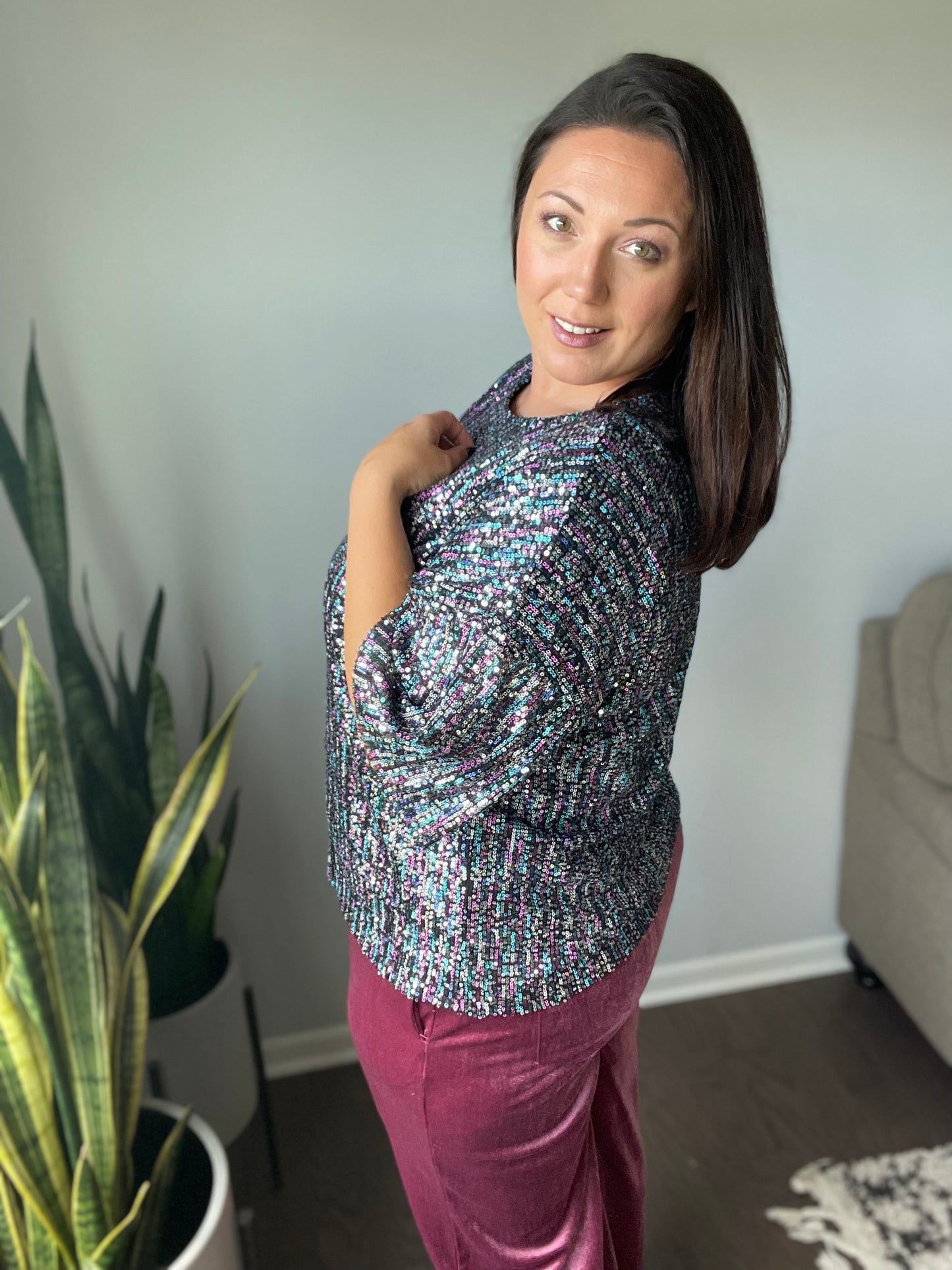 Sugar Plum Fairy Sequin Top