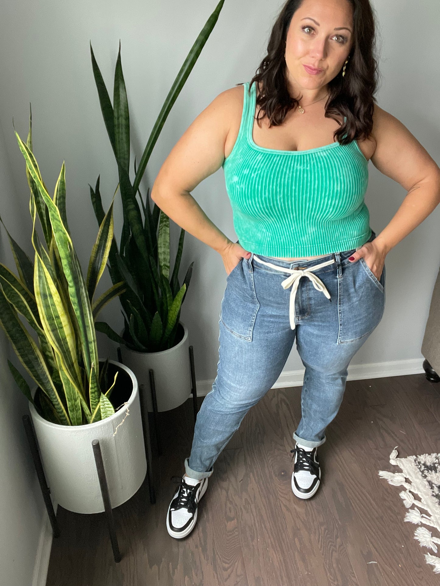 Payton 2.0 Pull On Denim Joggers in Medium Wash