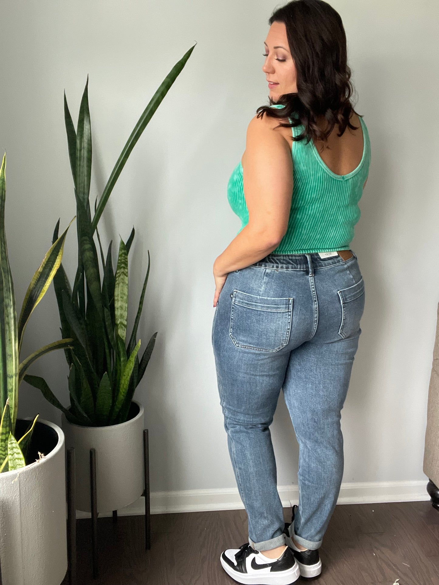 Payton 2.0 Pull On Denim Joggers in Medium Wash