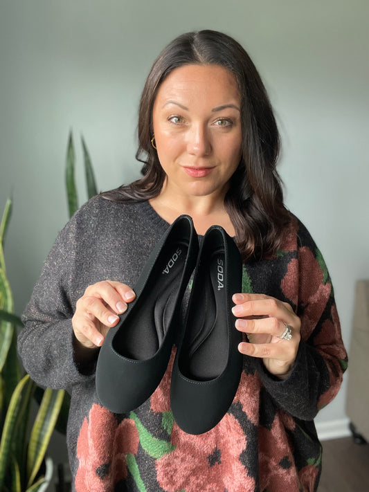 Comfort Ballet Flats in Black