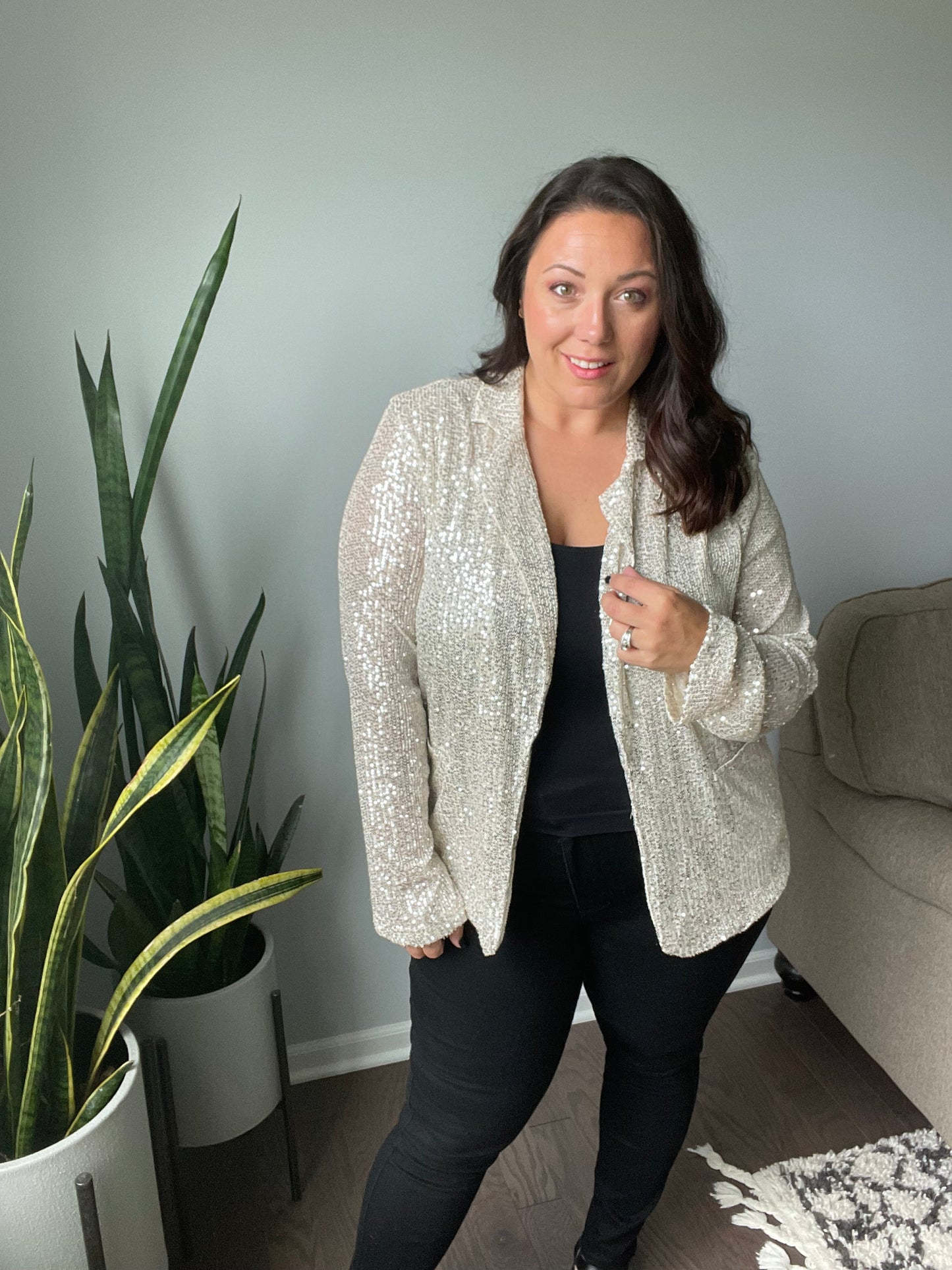 Champagne Wishes Sequin Blazer