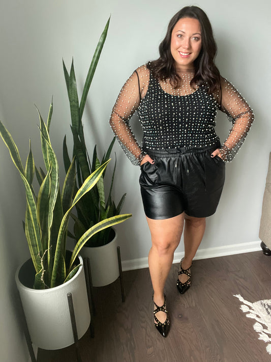 Night Out Faux Leather Shorts