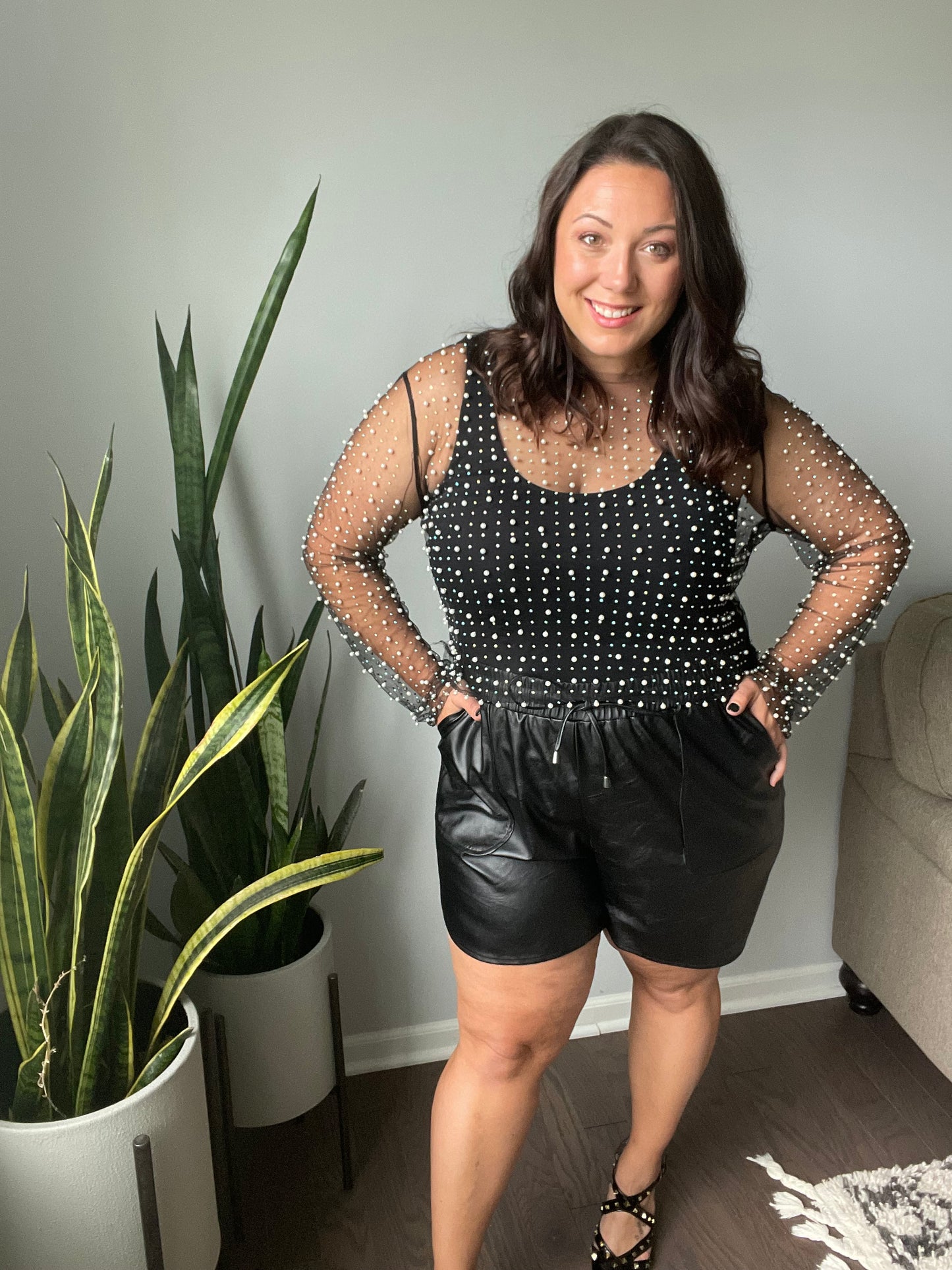 Night Out Faux Leather Shorts