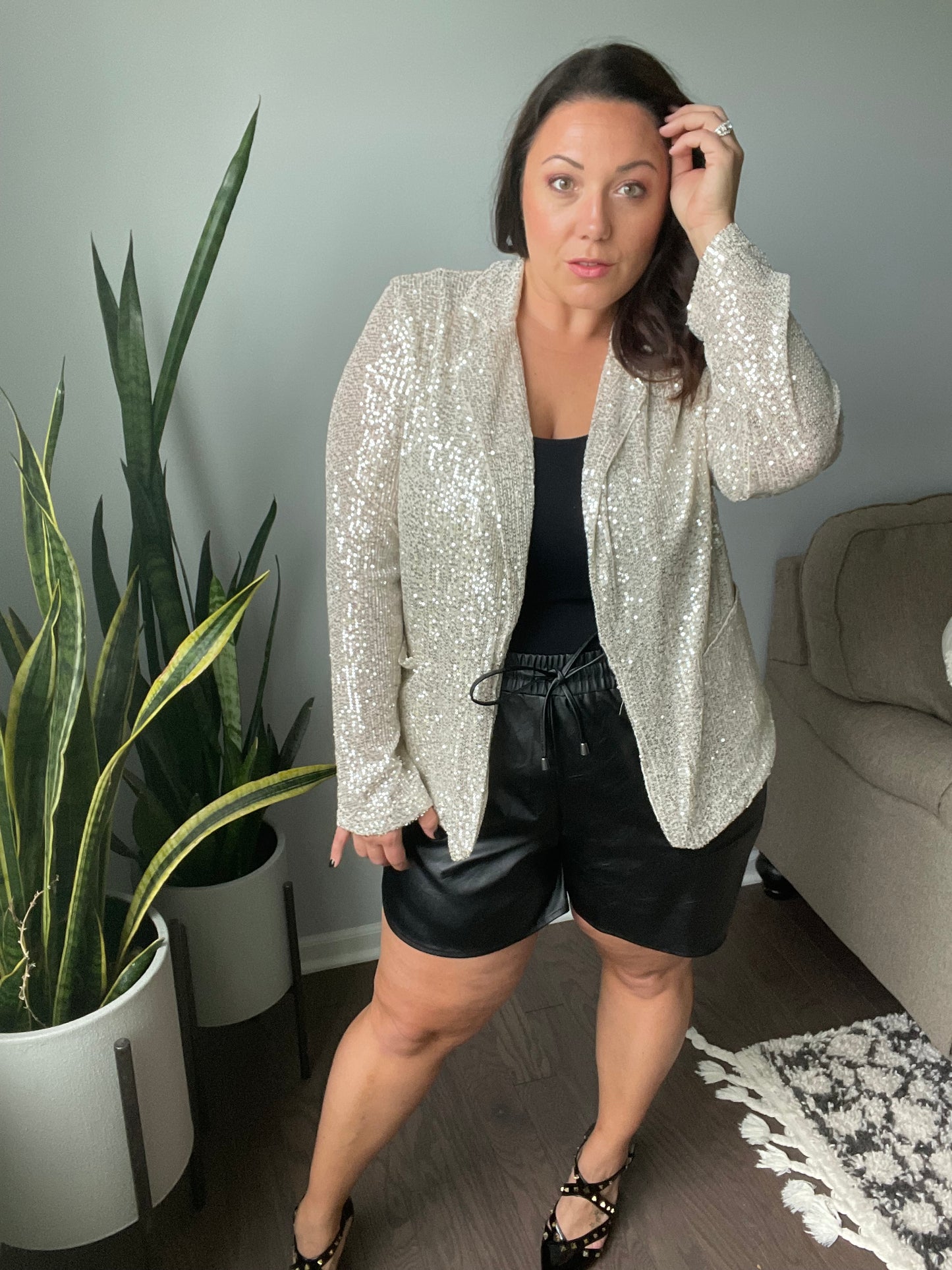 Champagne Wishes Sequin Blazer