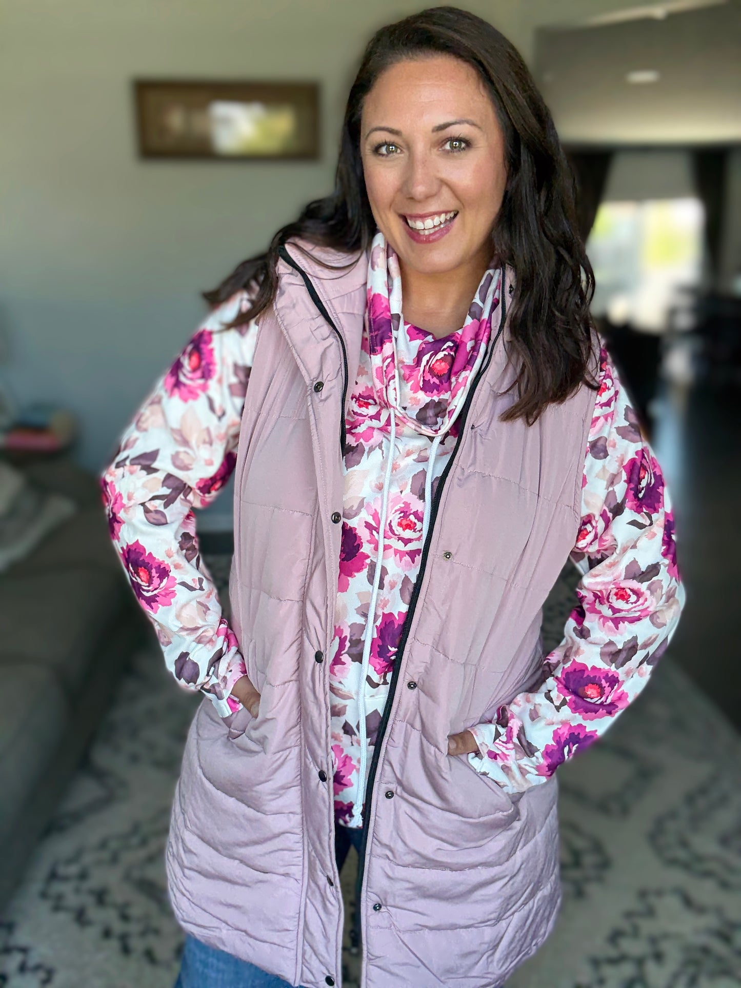 Michelle Mae Soft Funnel Neck - Autumn Blossom