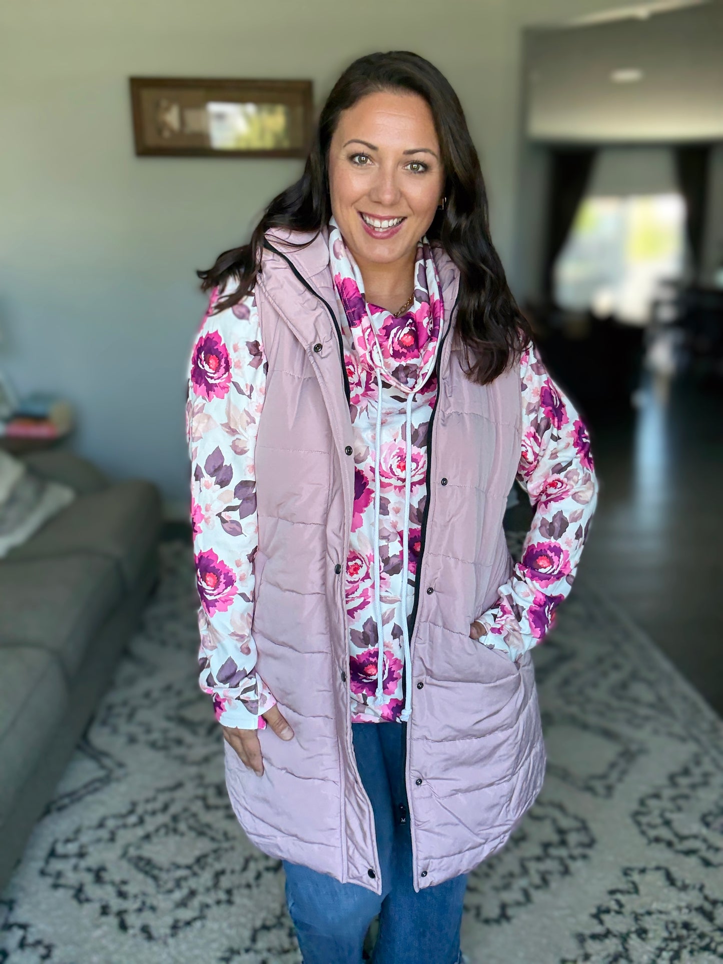 Michelle Mae Soft Funnel Neck - Autumn Blossom