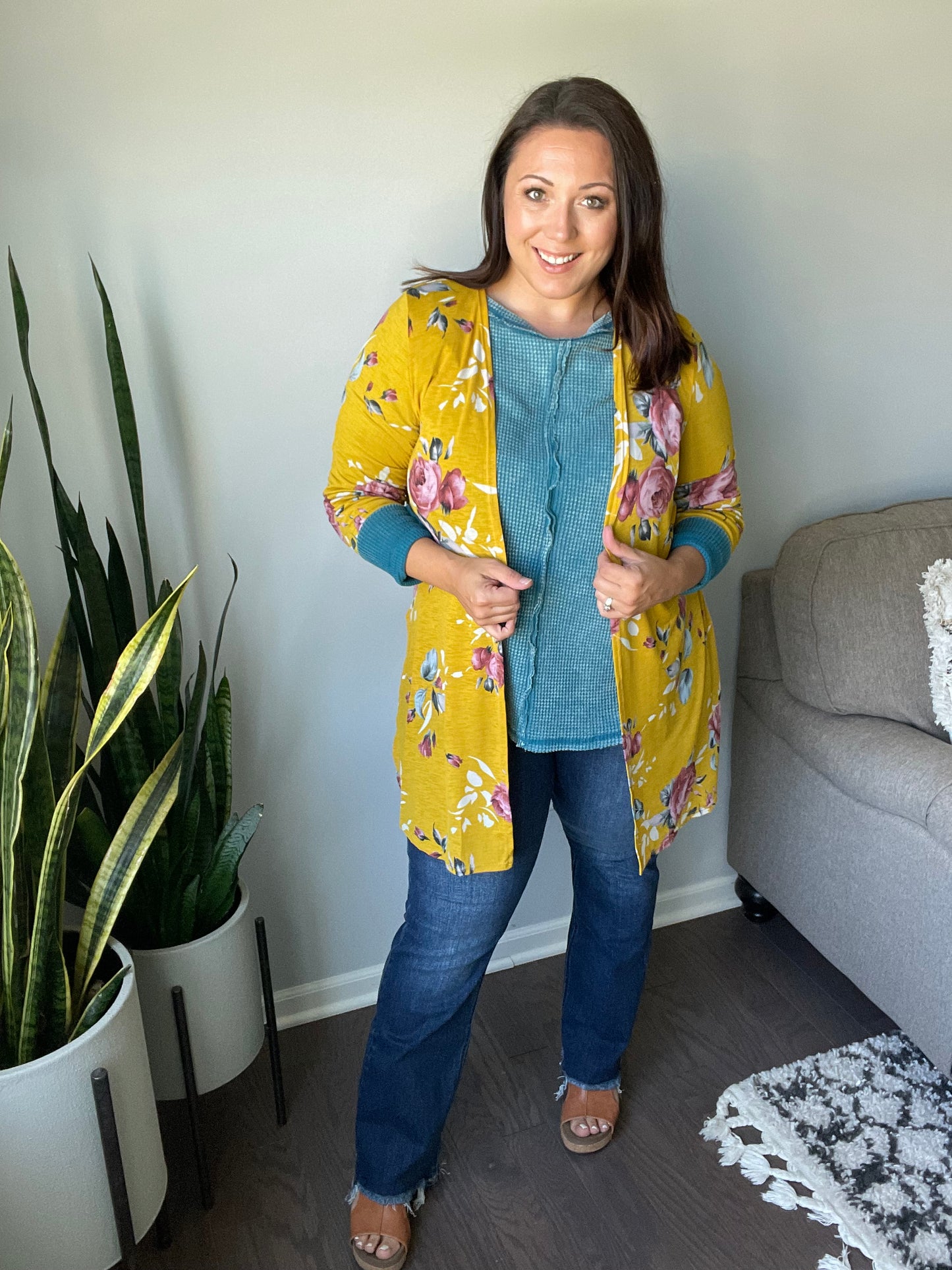 Grow As You Go Floral Cardigan