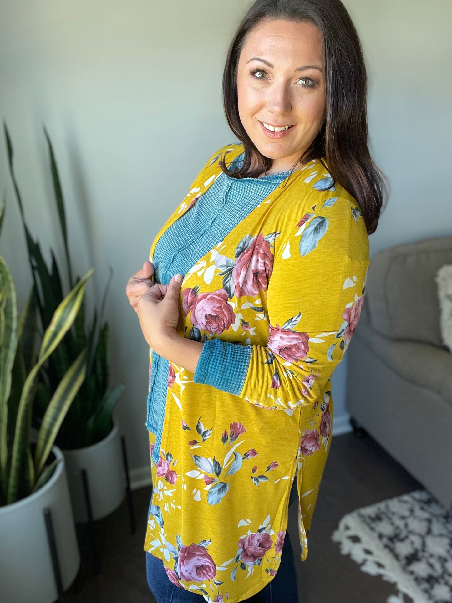 Grow As You Go Floral Cardigan