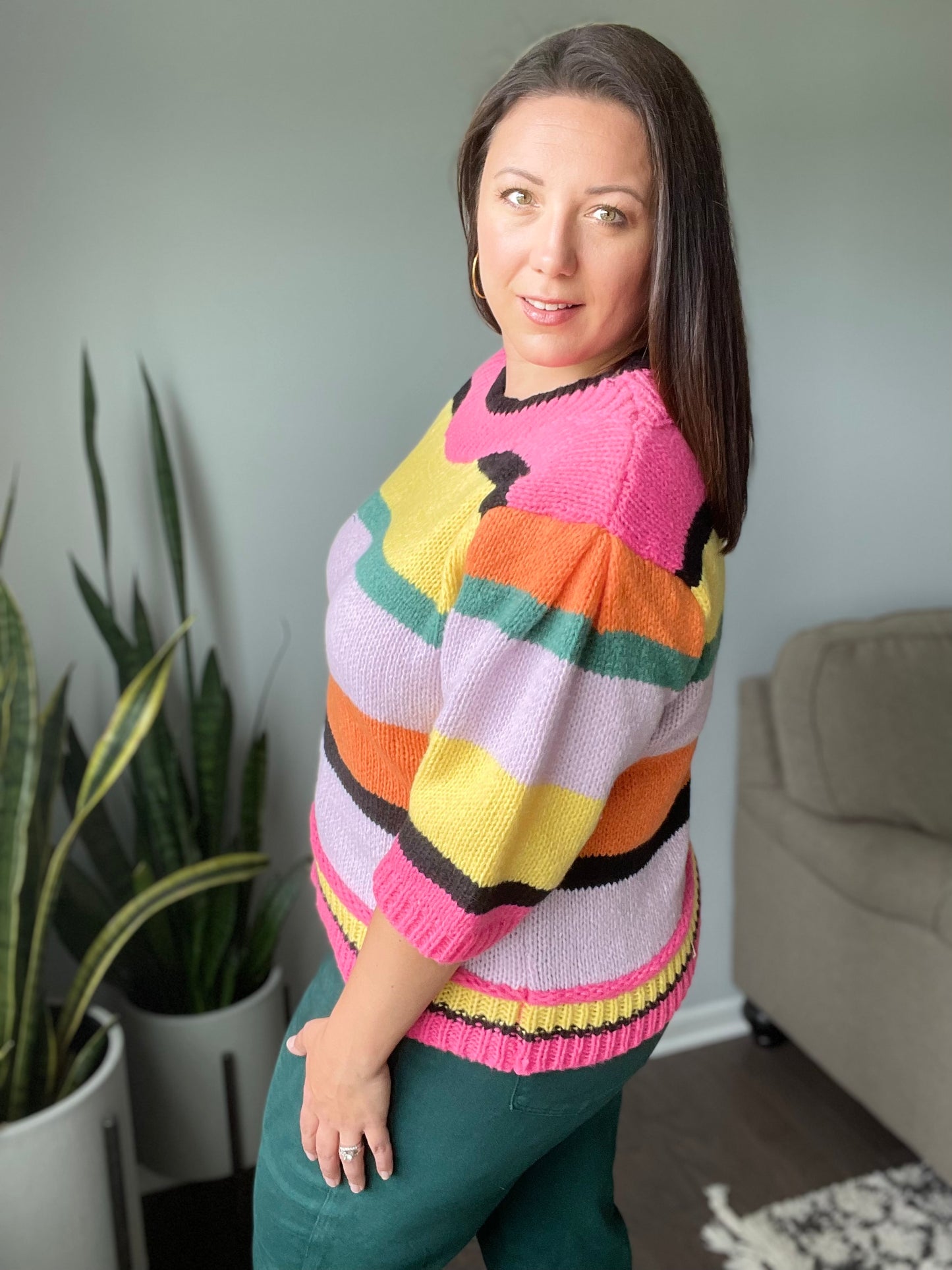 Bright Side Striped Sweater