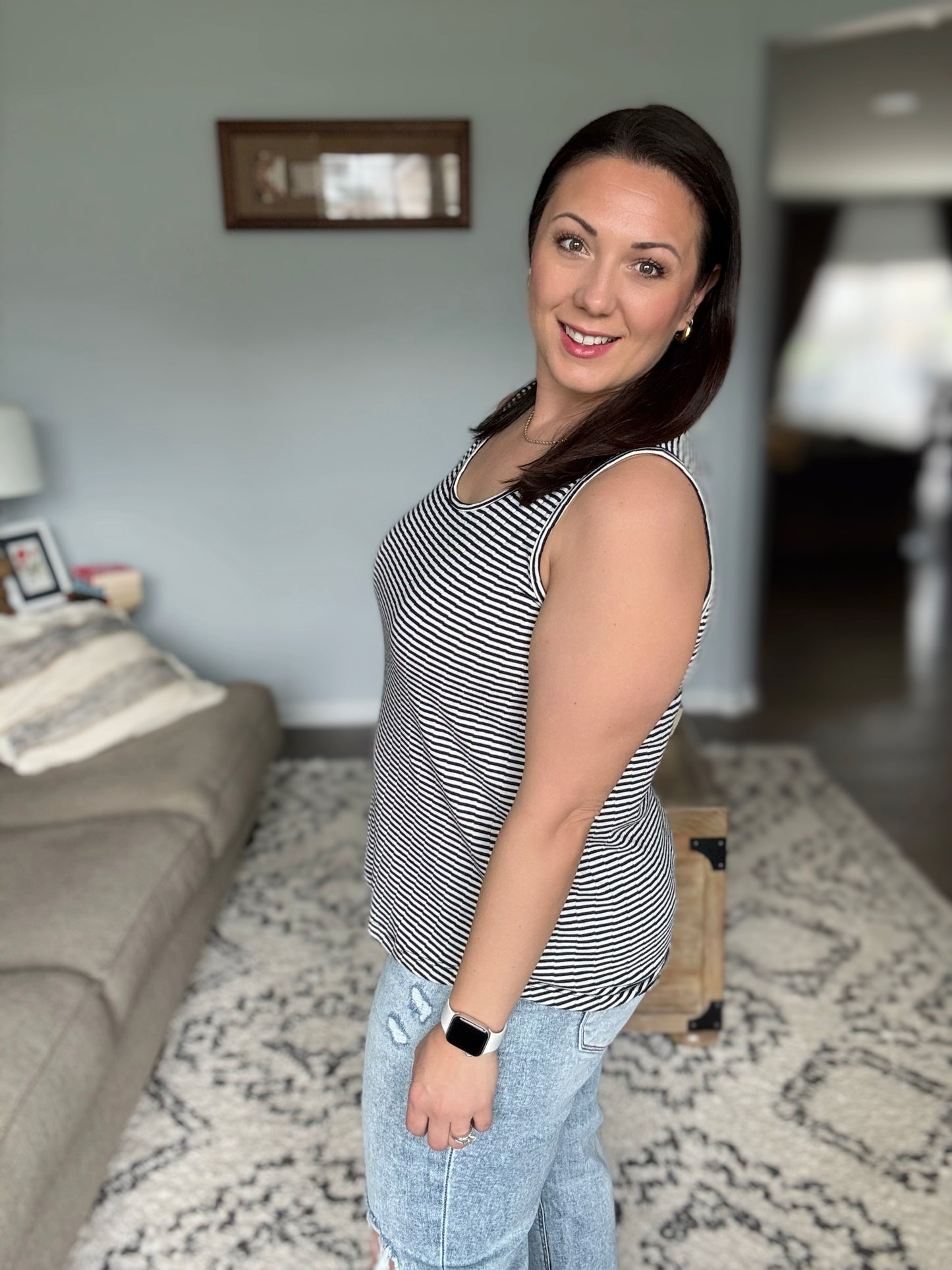 Sandy Toes, Sunburned Nose Scoop Neck Tank