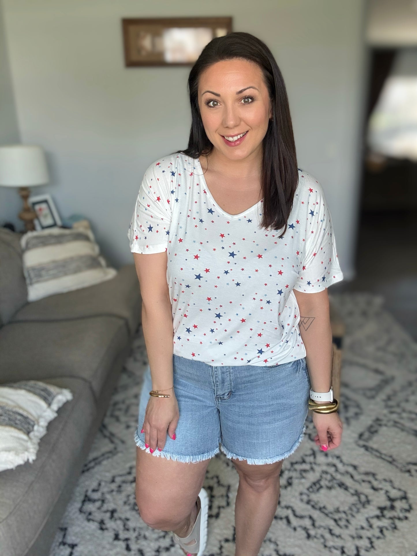 Stacy High Rise Control Top Cutoff Shorts