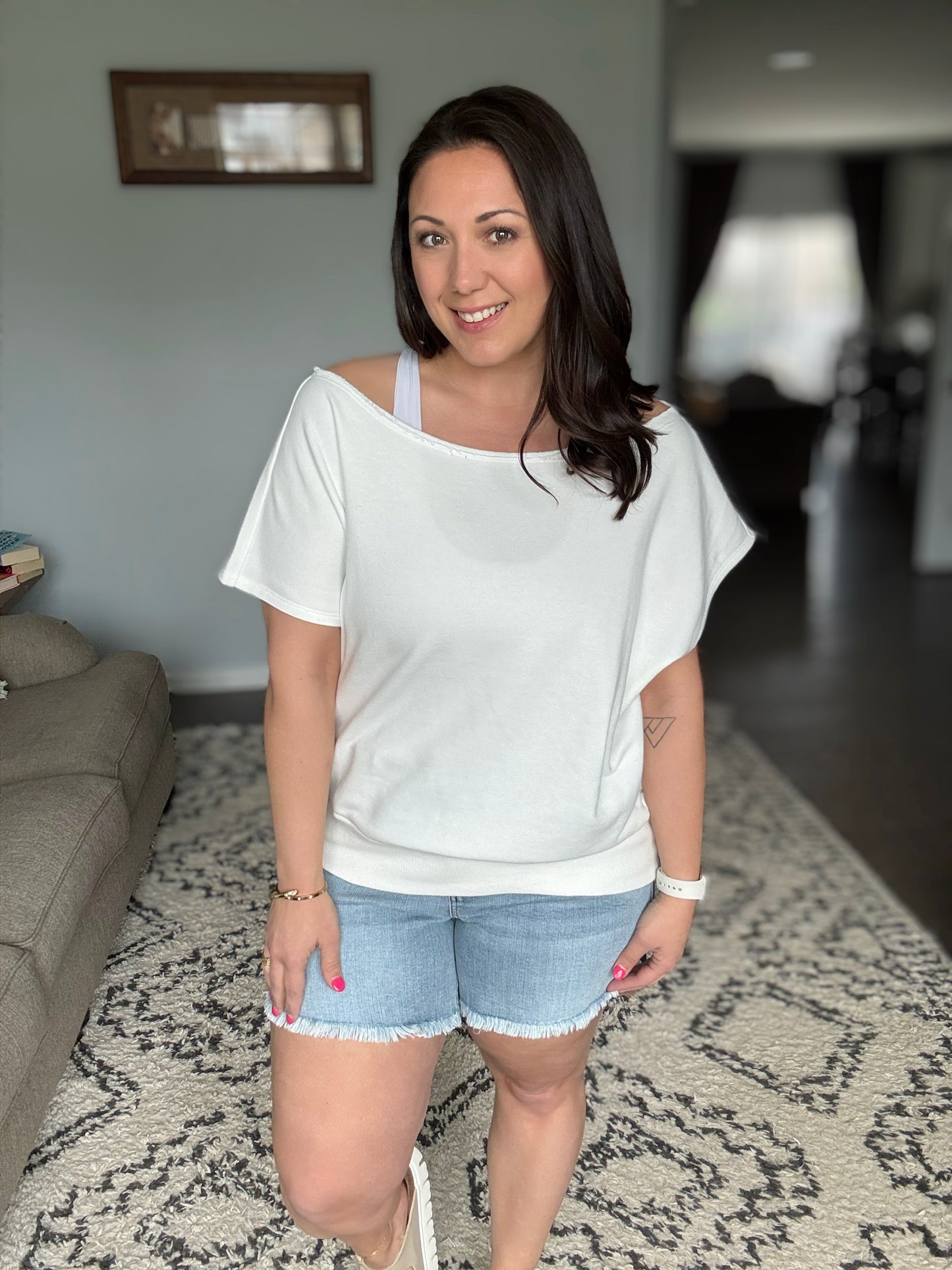Stacy High Rise Control Top Cutoff Shorts