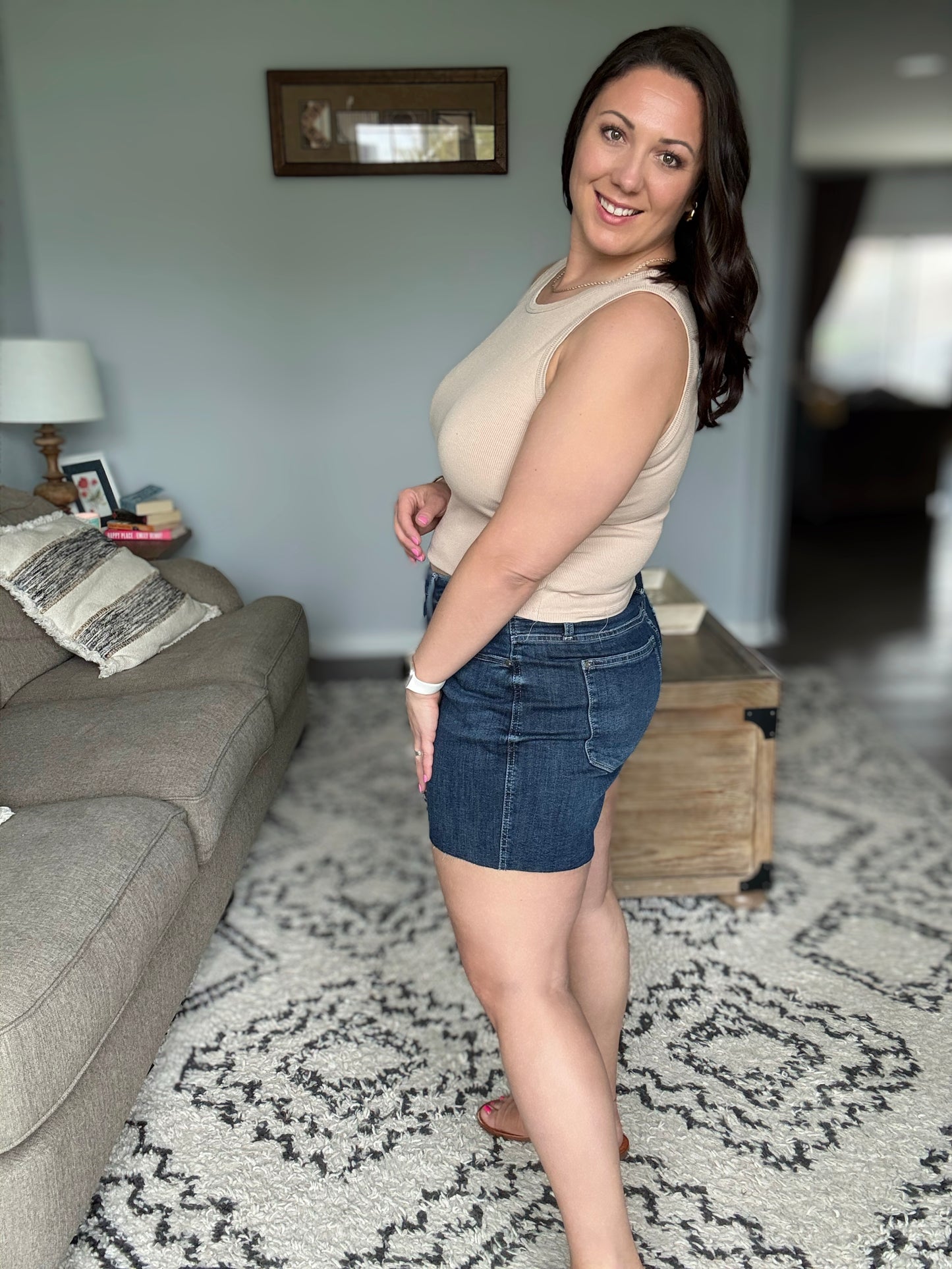 Judy Blue Chrissy High Waist Criss-Cross Waist Denim Shorts
