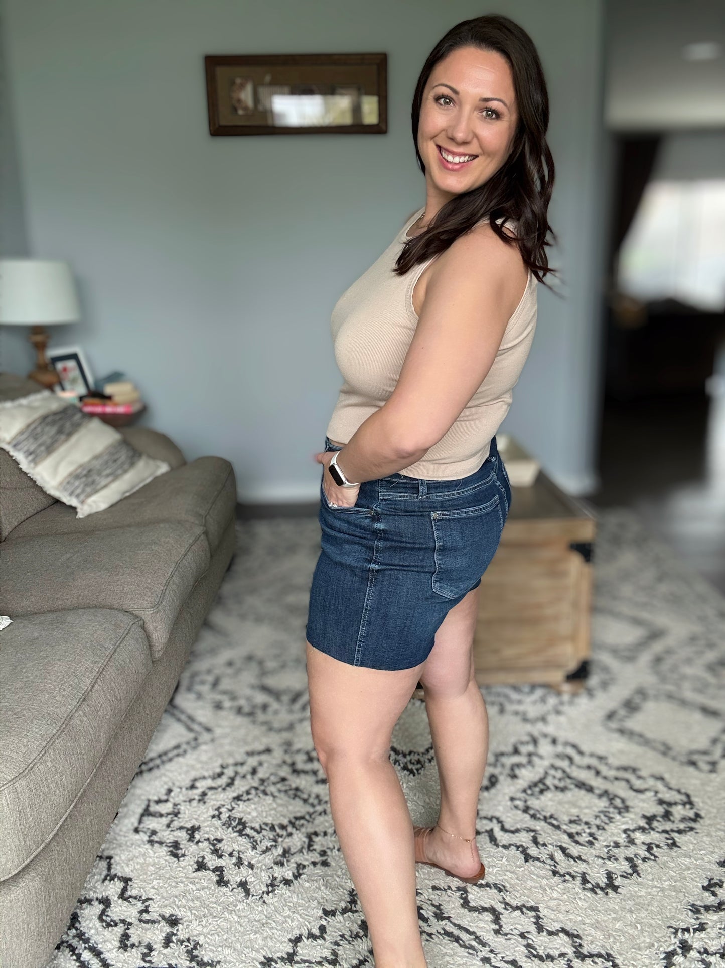 Judy Blue Chrissy High Waist Criss-Cross Waist Denim Shorts