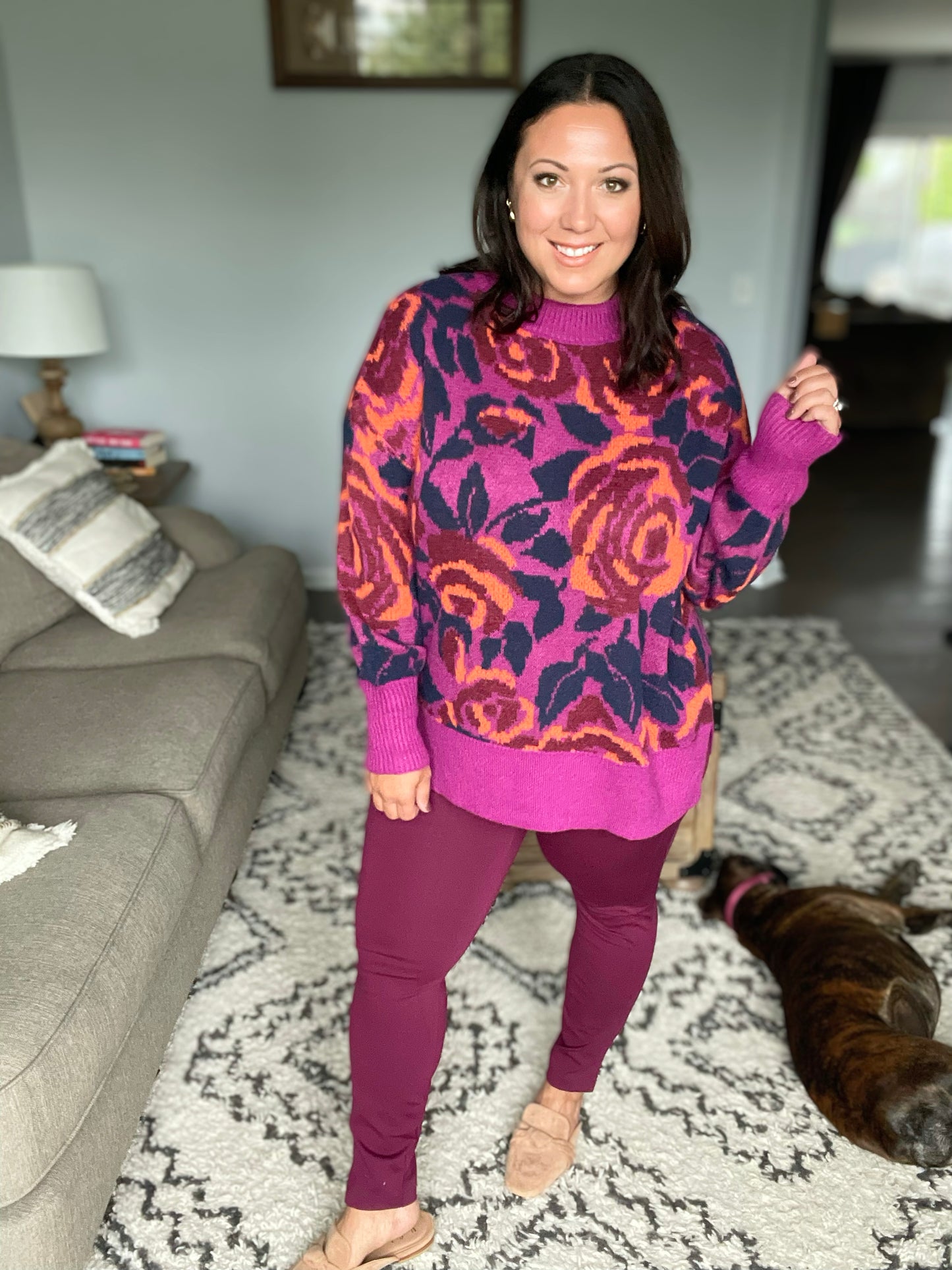 Magic Skinny 28" Pants in Wine
