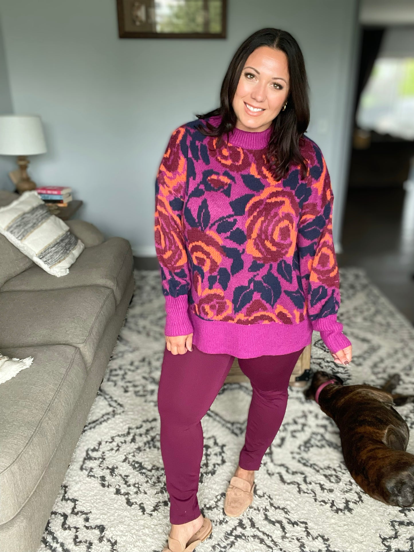 Magic Skinny 28" Pants in Wine