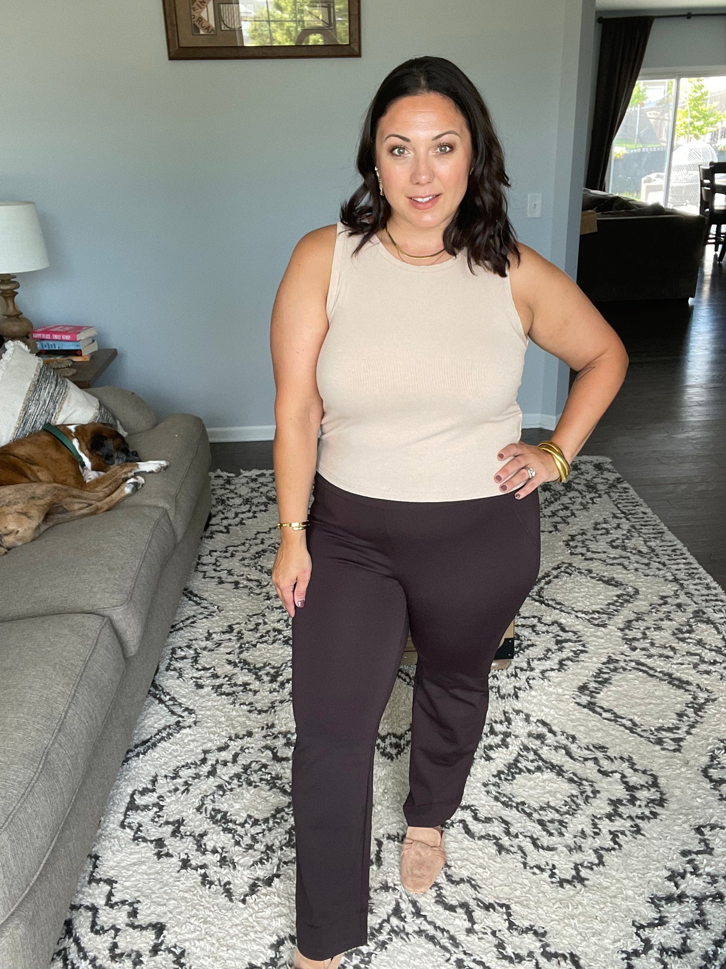 Magic Straight Pants in Chocolate