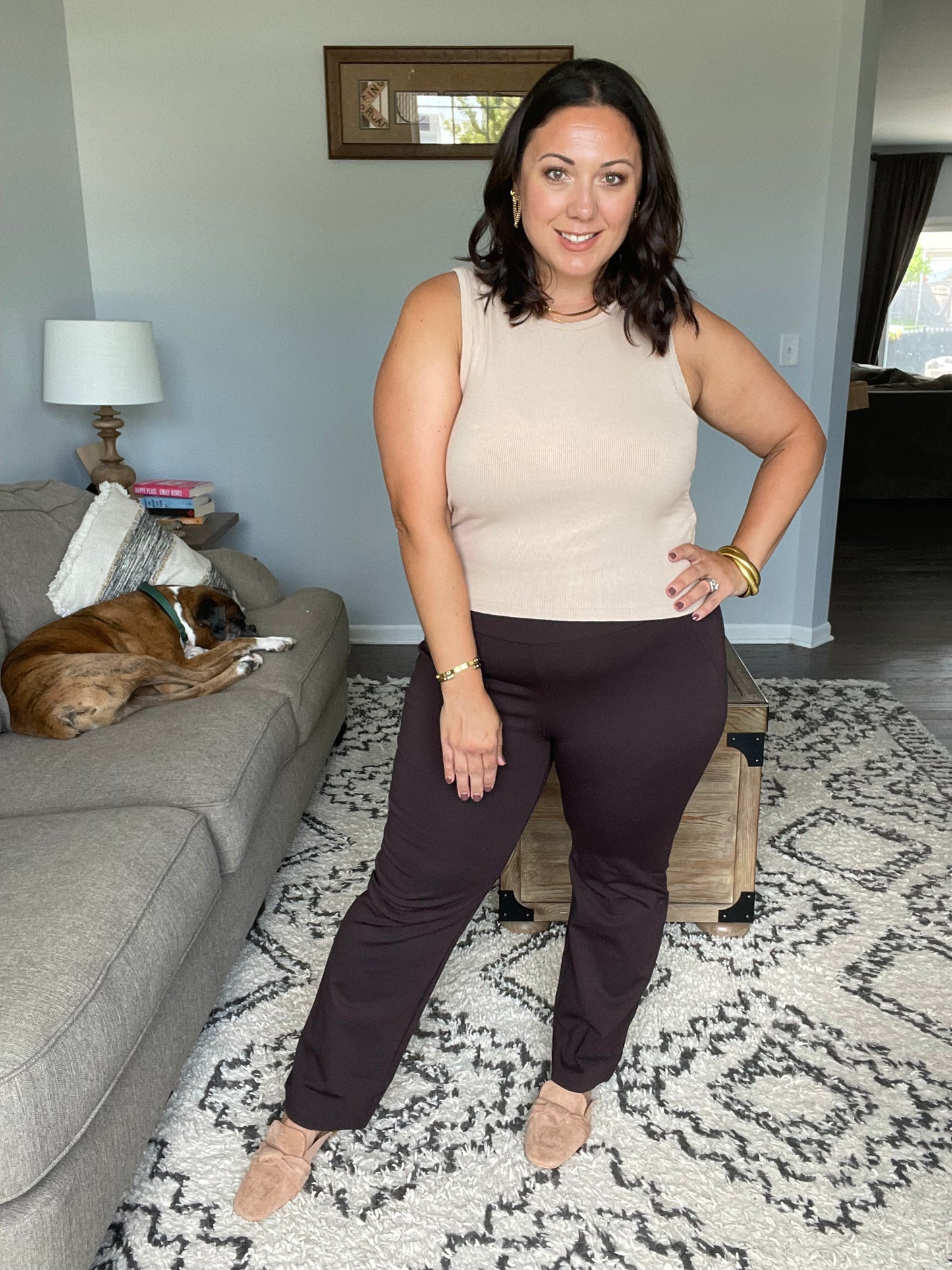 Magic Straight Pants in Chocolate