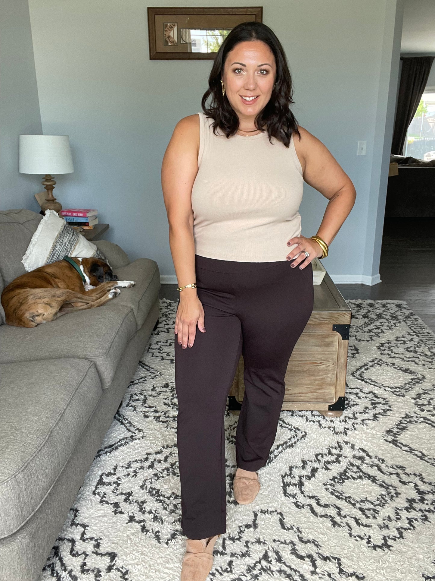 Magic Straight Pants in Chocolate